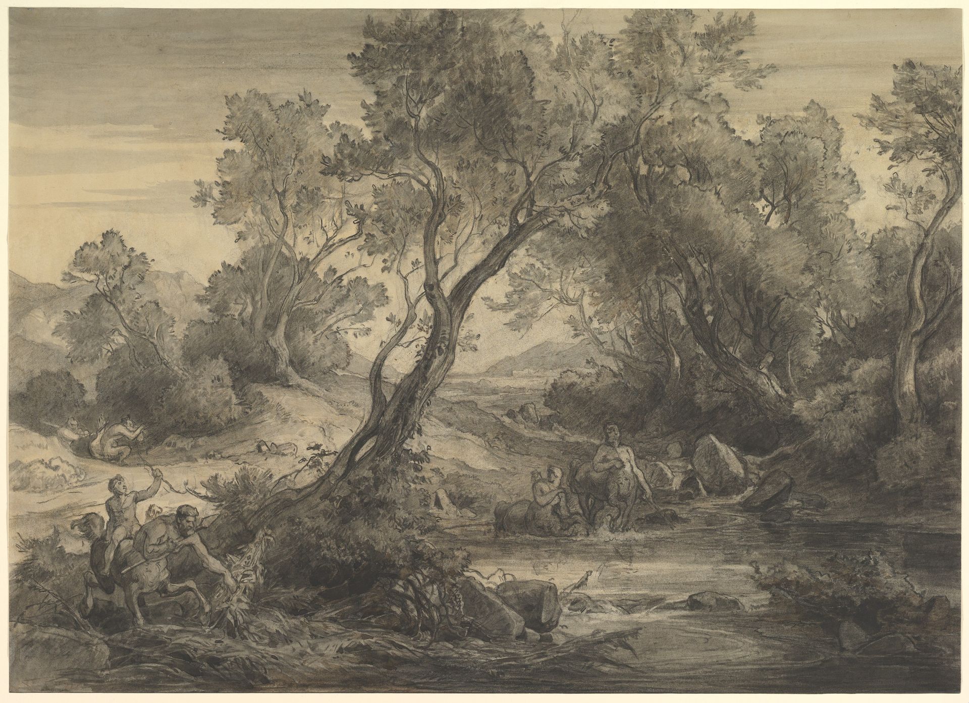 Centaurs at a Pond by Friedrich Preller the Elder