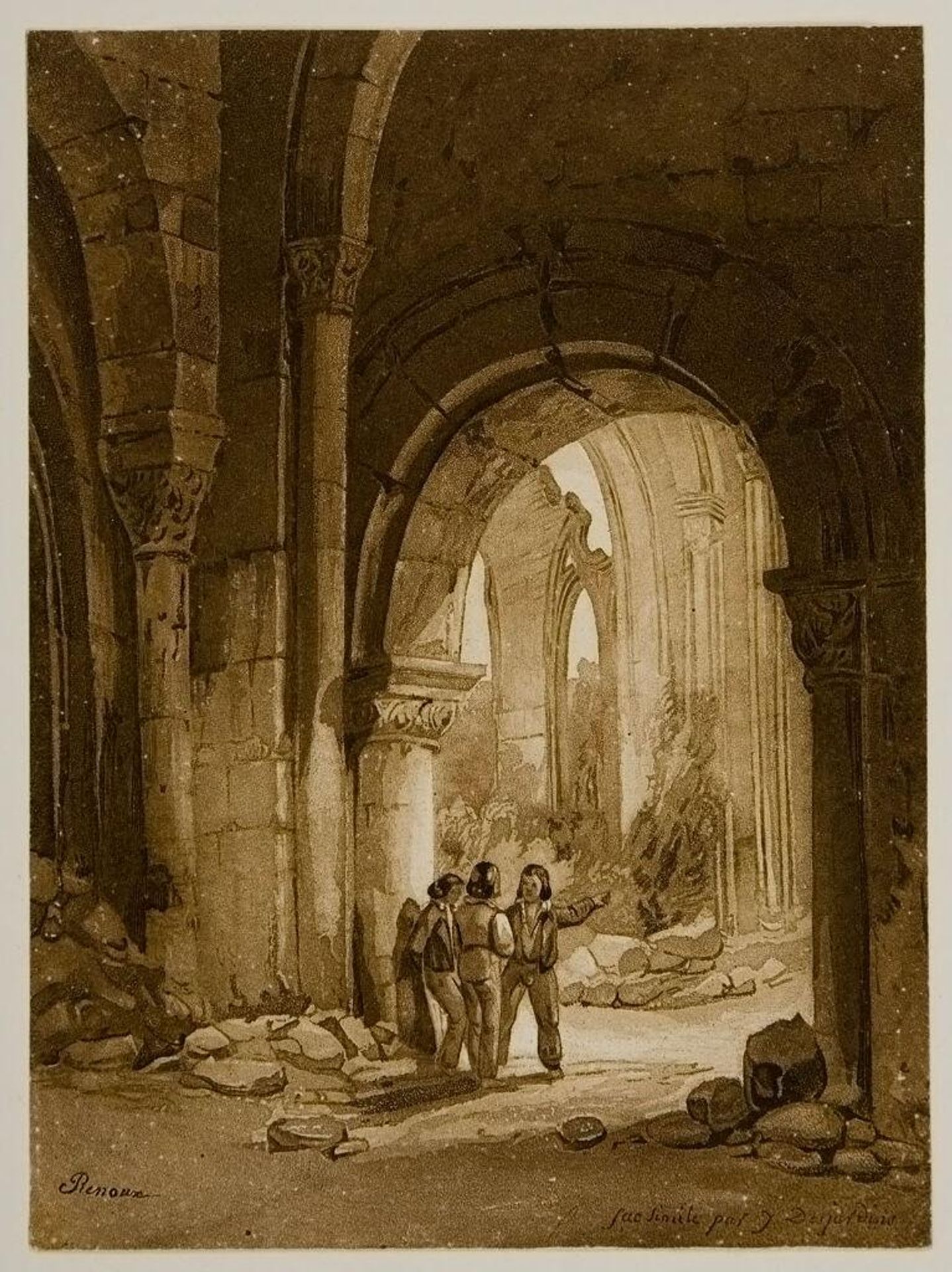 Architectural Subject by Louis-Joseph Isnard Desjardins