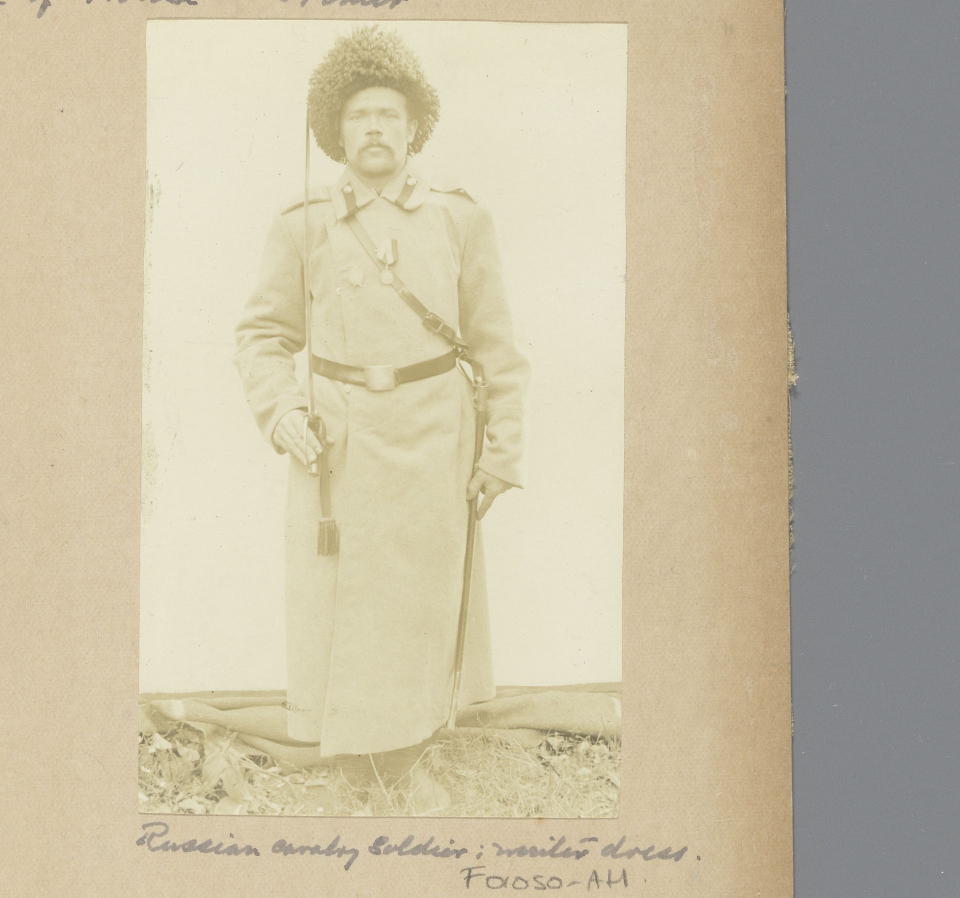 Portret van een Russische cavaleriesoldaat in wintertenue by Joseph Cheetham