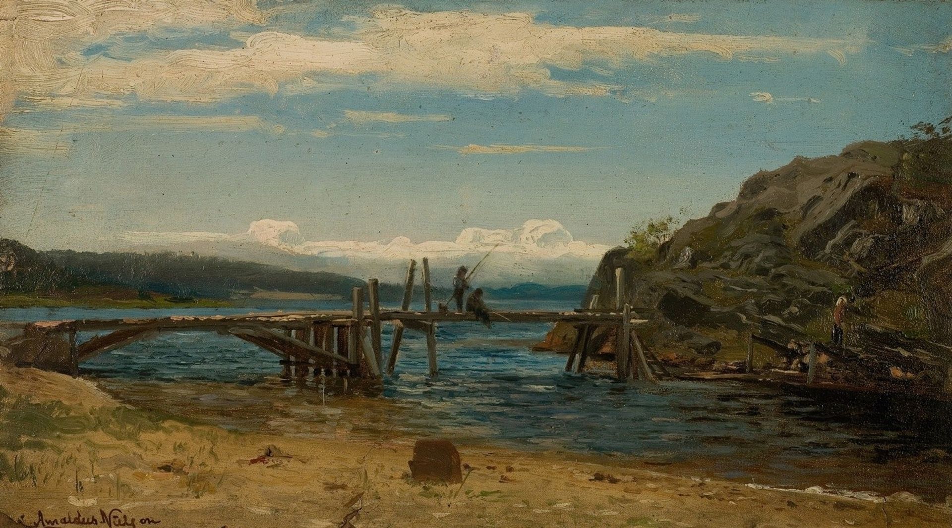 Smalsund, Mandal by Amaldus Nielsen