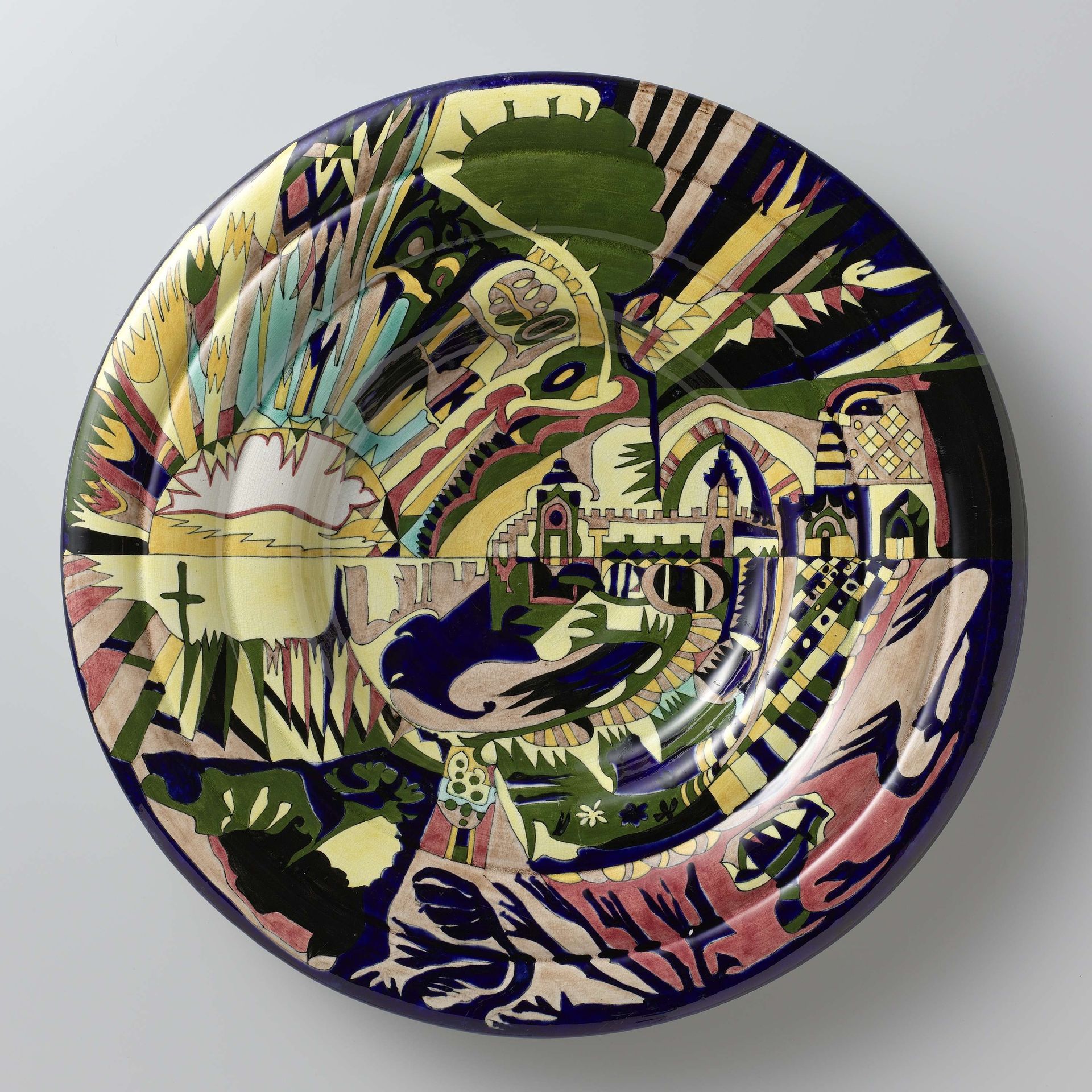 Decorative plate with the ‘Constantinople’ pattern by N.V. Haagsche Plateelfabriek Rozenburg
