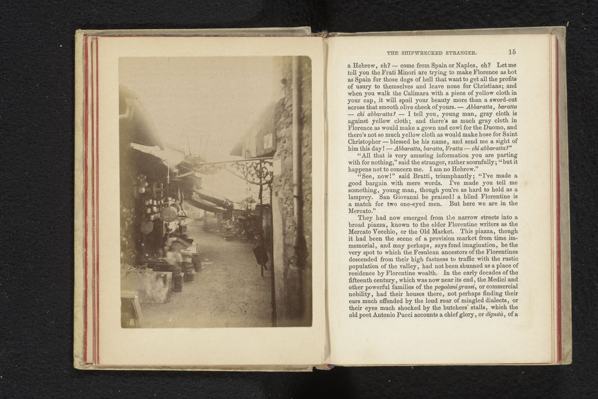 Straatgezicht in Florence by Giacomo Brogi