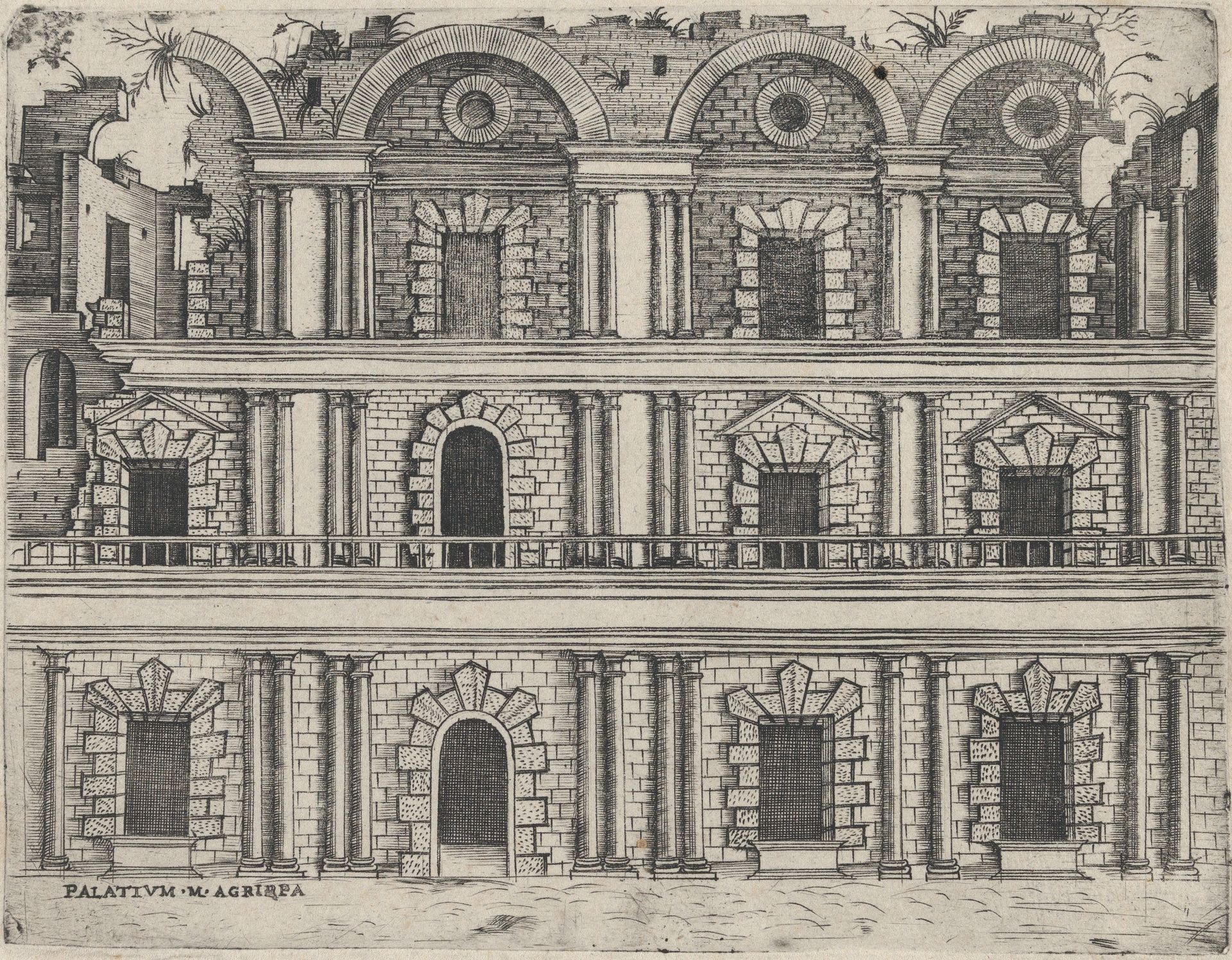 Palatium M. Agrippa, from a Series of 24 Depicting (Reconstructed) Buildings from Roman Antiquity by Anonymous