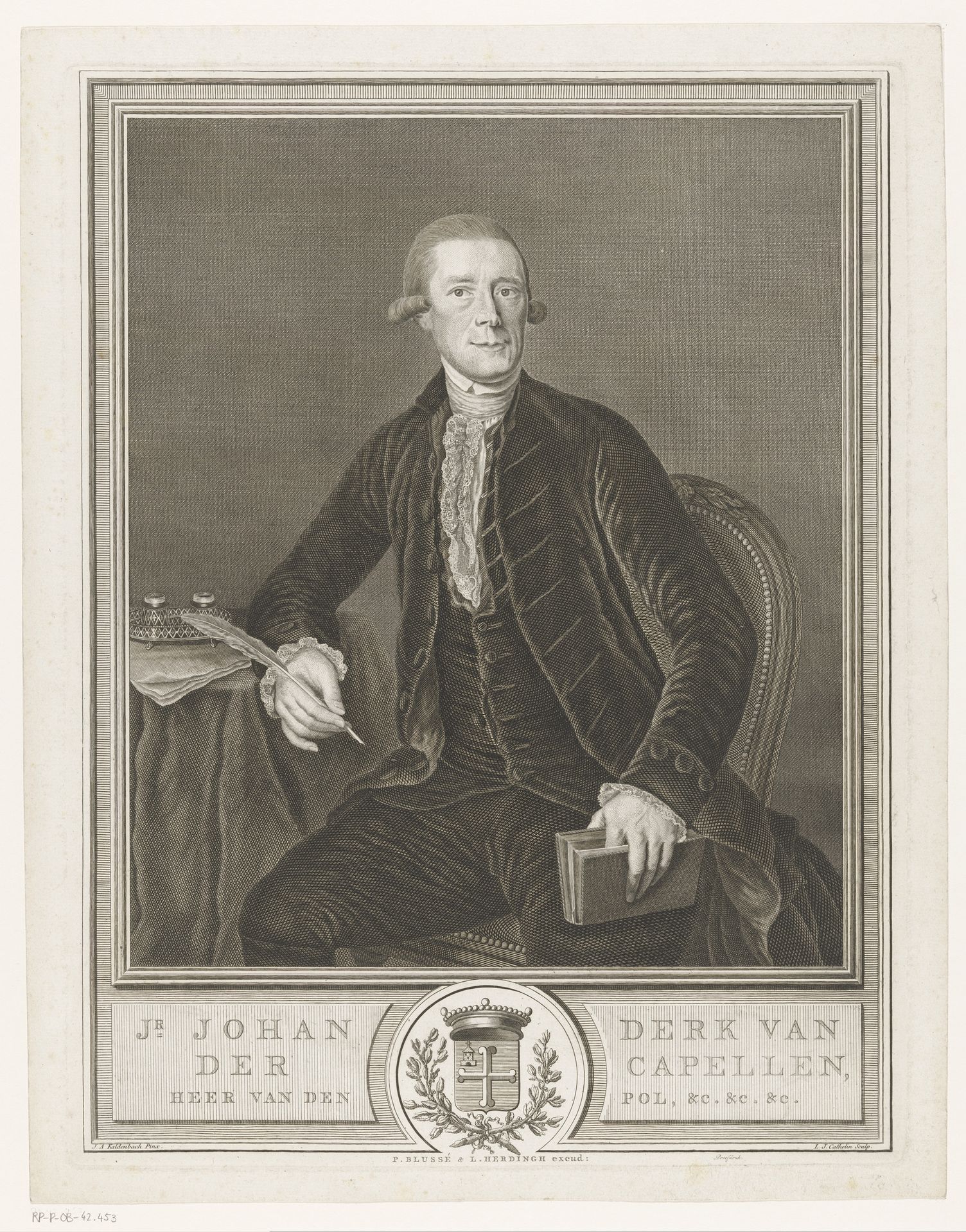 Portret van Joan Derk van der Capellen tot den Pol by Louis Jacques Cathelin