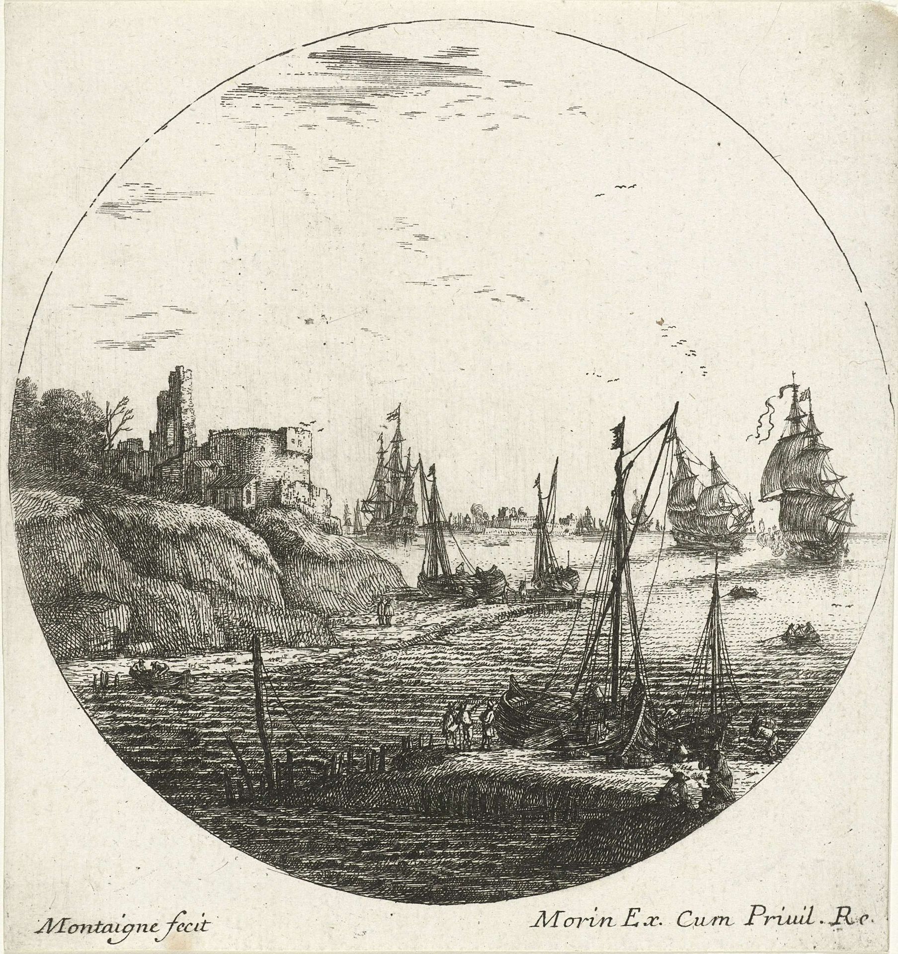 Gezicht op de kust by Matthieu van Plattenberg