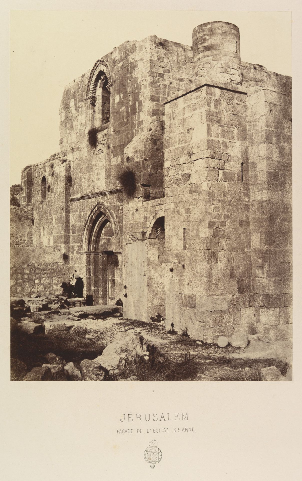 Jérusalem. Façade de l'Église Ste. Anne. by Louis de Clercq
