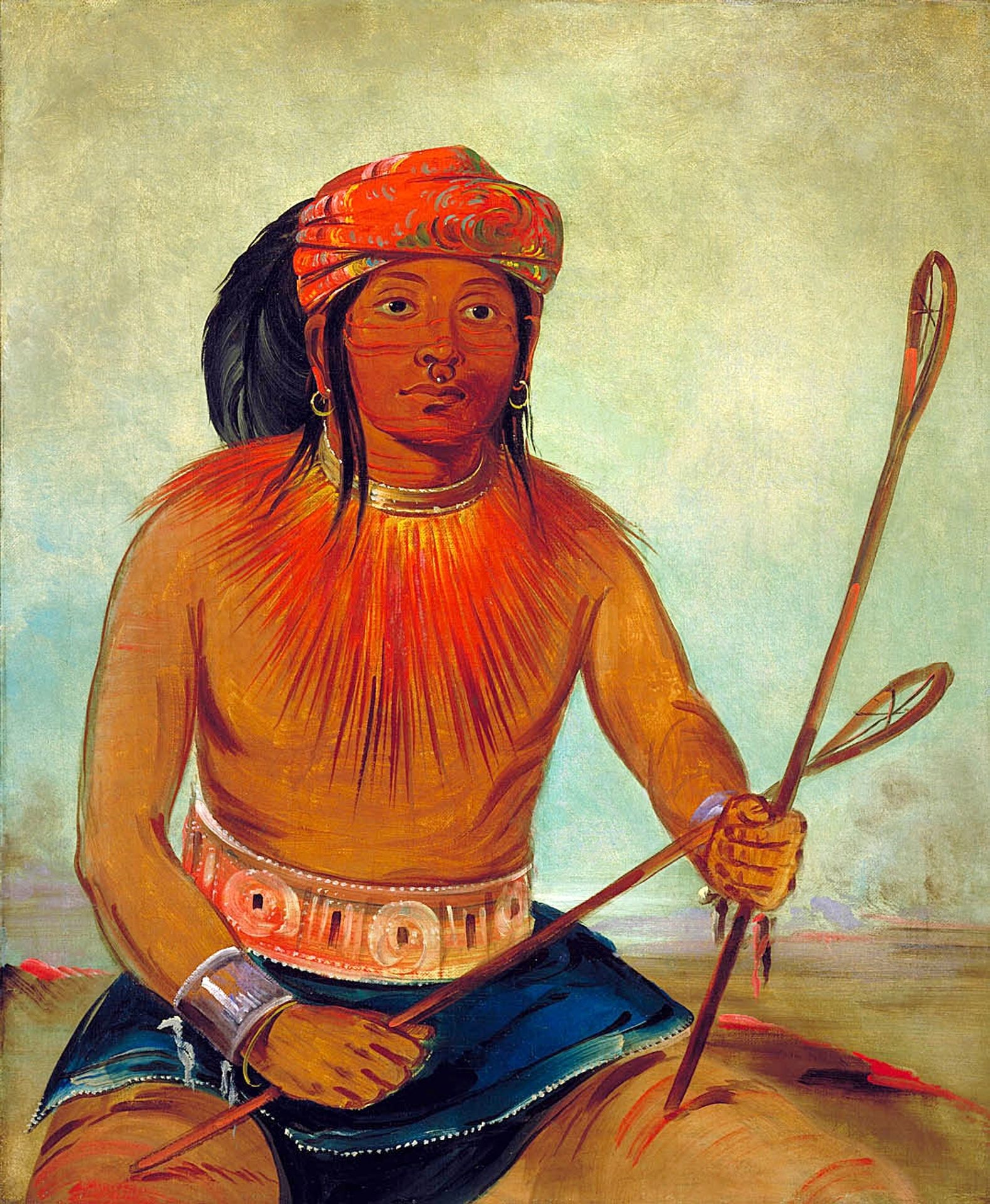 Tul-lock-chísh-ko, Drinks the Juice of the Stone (Choctaw) by George Catlin