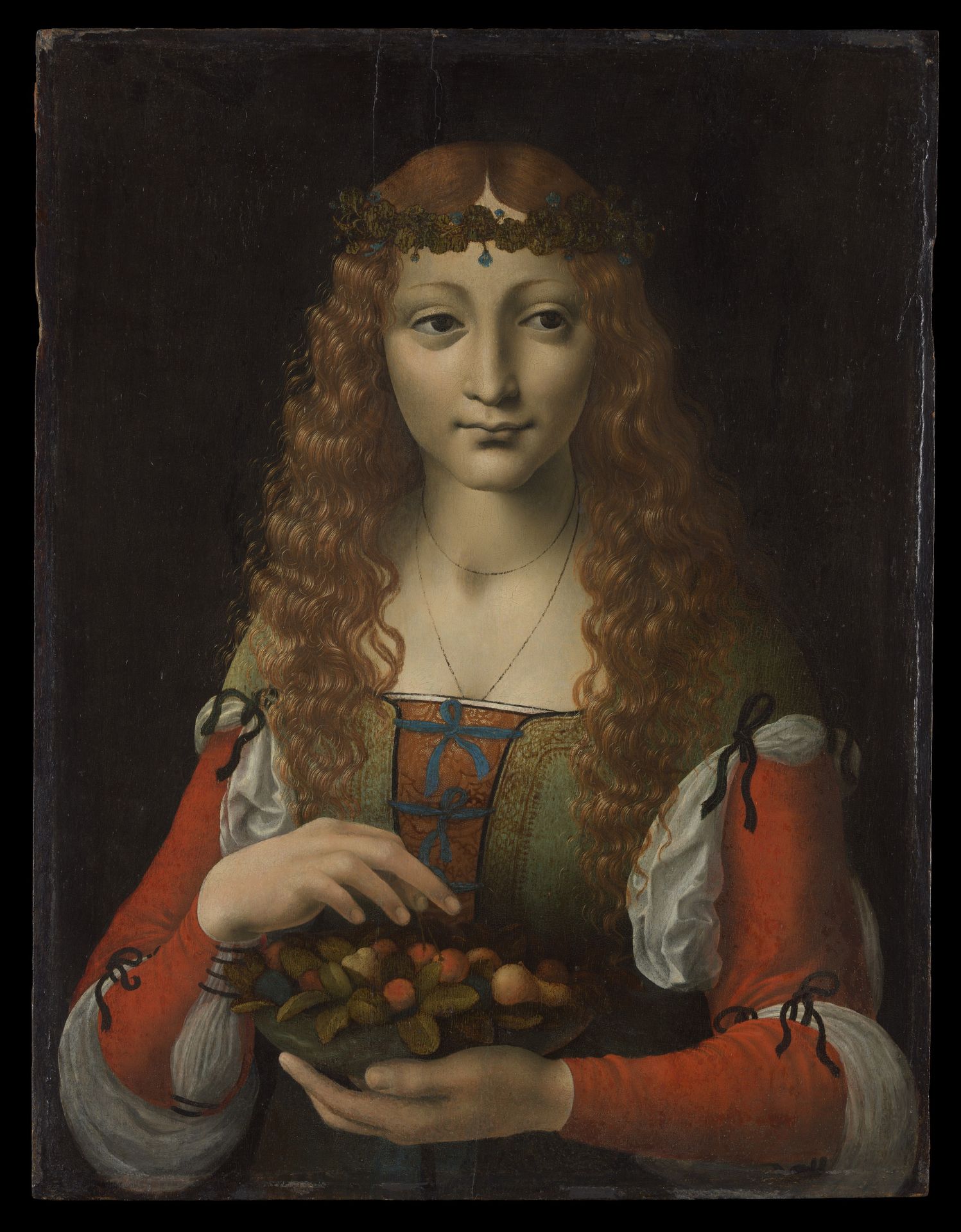 Girl with Cherries by Marco d'Oggiono