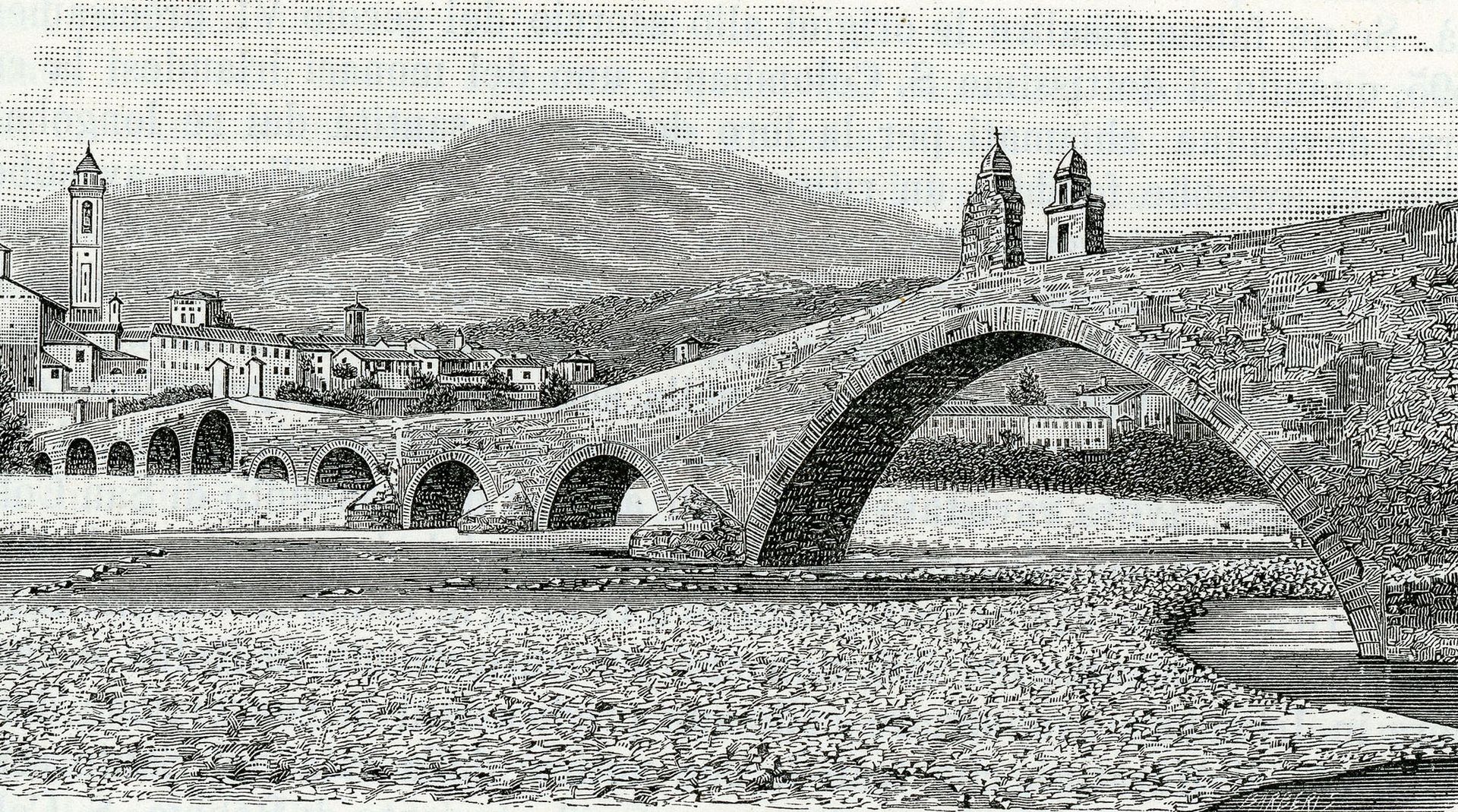 Antico Ponte in Pietra Sulla Trebbia by Giuseppe Barberis