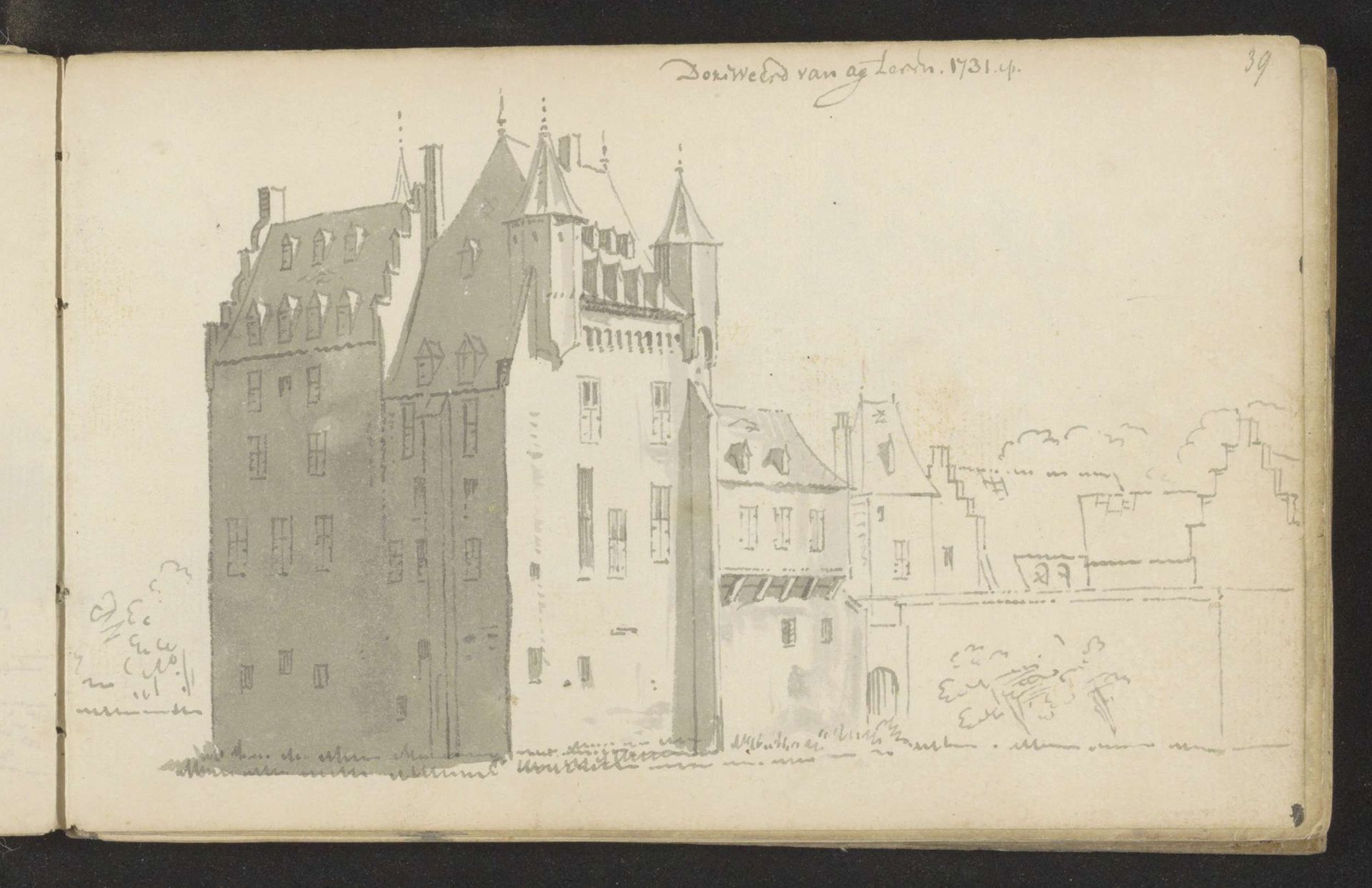 Kasteel Doorwerth te Doorwerth by Abraham de (II) Haen