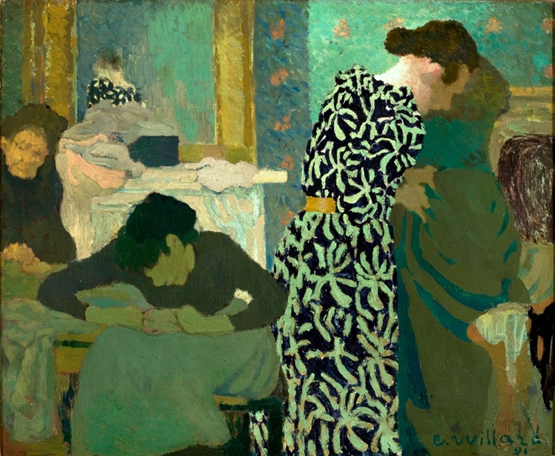 The Flowered Dress by Édouard Vuillard