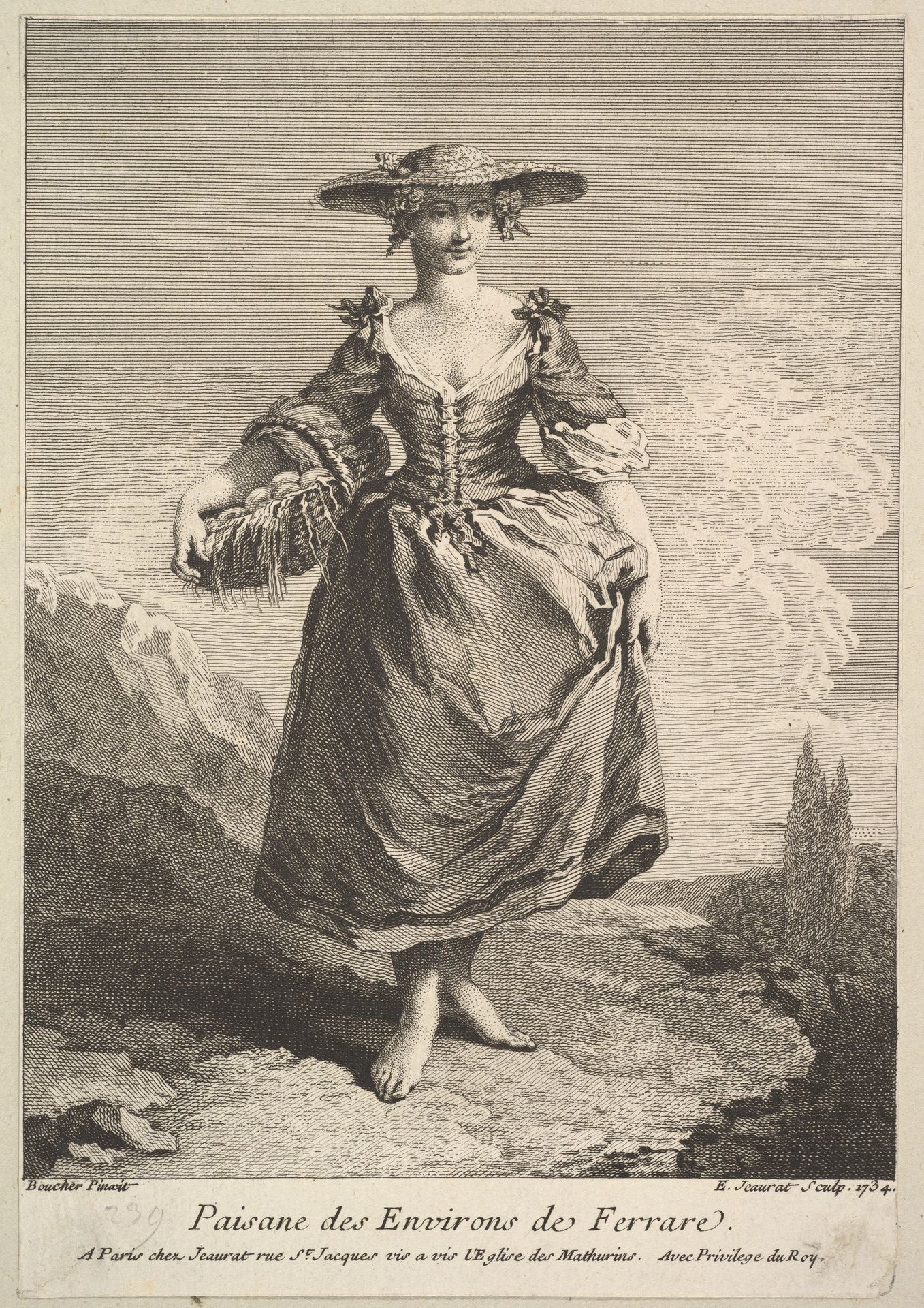 Peasant Woman from Around Ferrara by Edmé Jeaurat