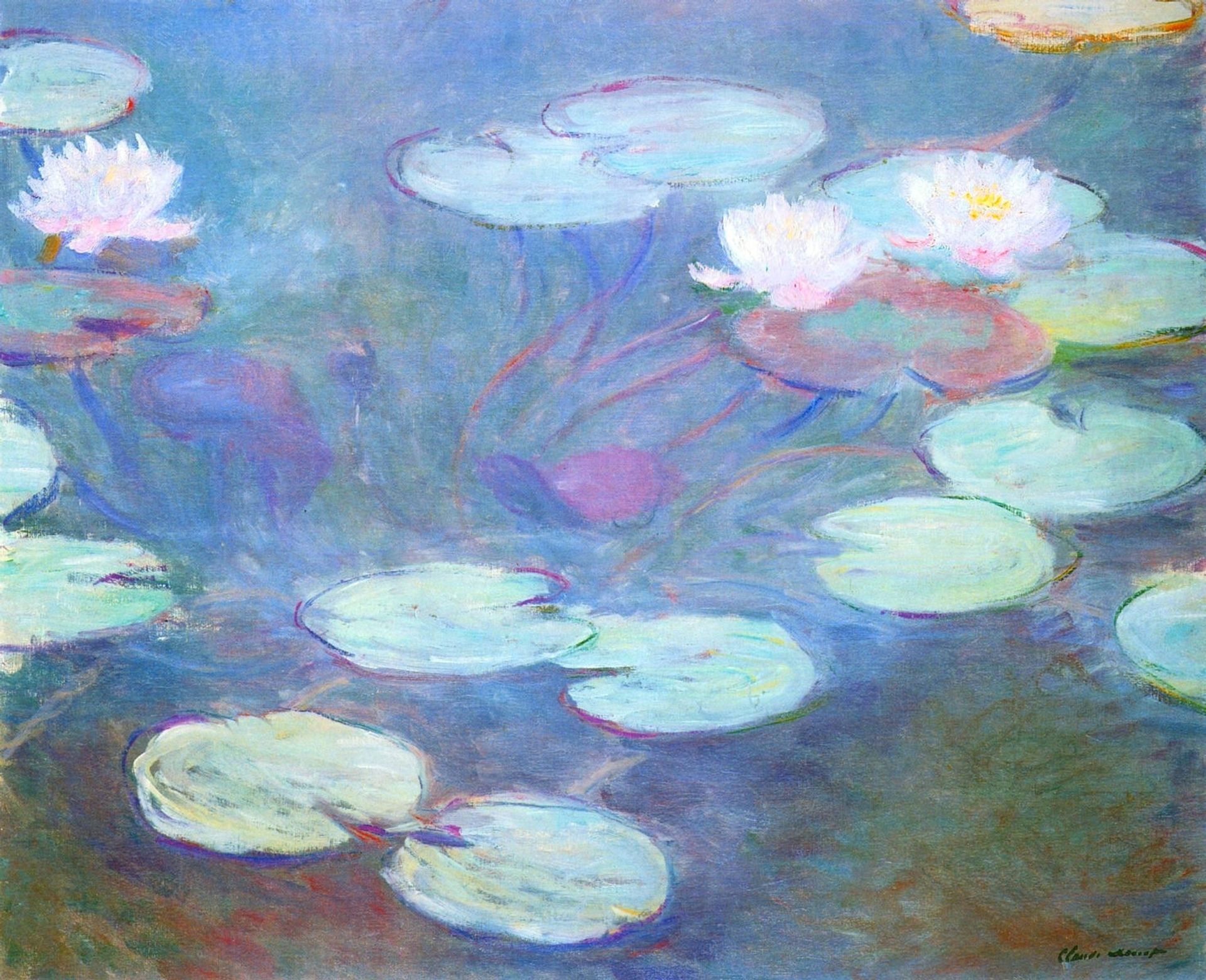 Water Lilies, Pink by Claude Monet