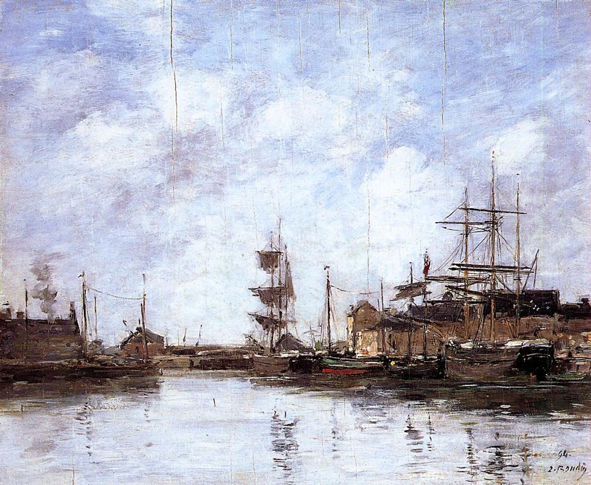 The Basin at Fecamp by Eugène Boudin