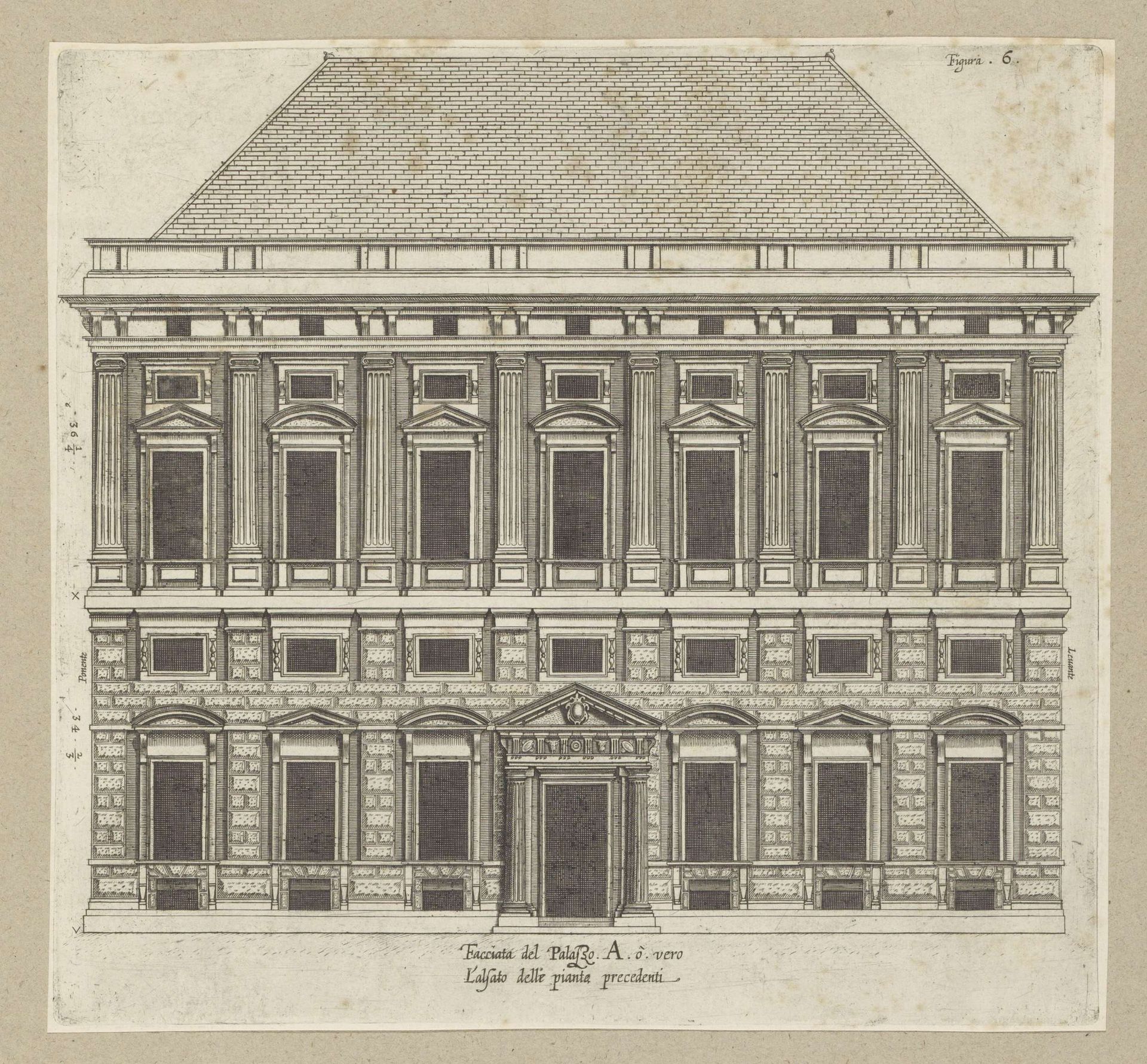 Opstand van de façade van het Palazzo Carrega-Cataldi te Genua by Nicolaes Ryckmans
