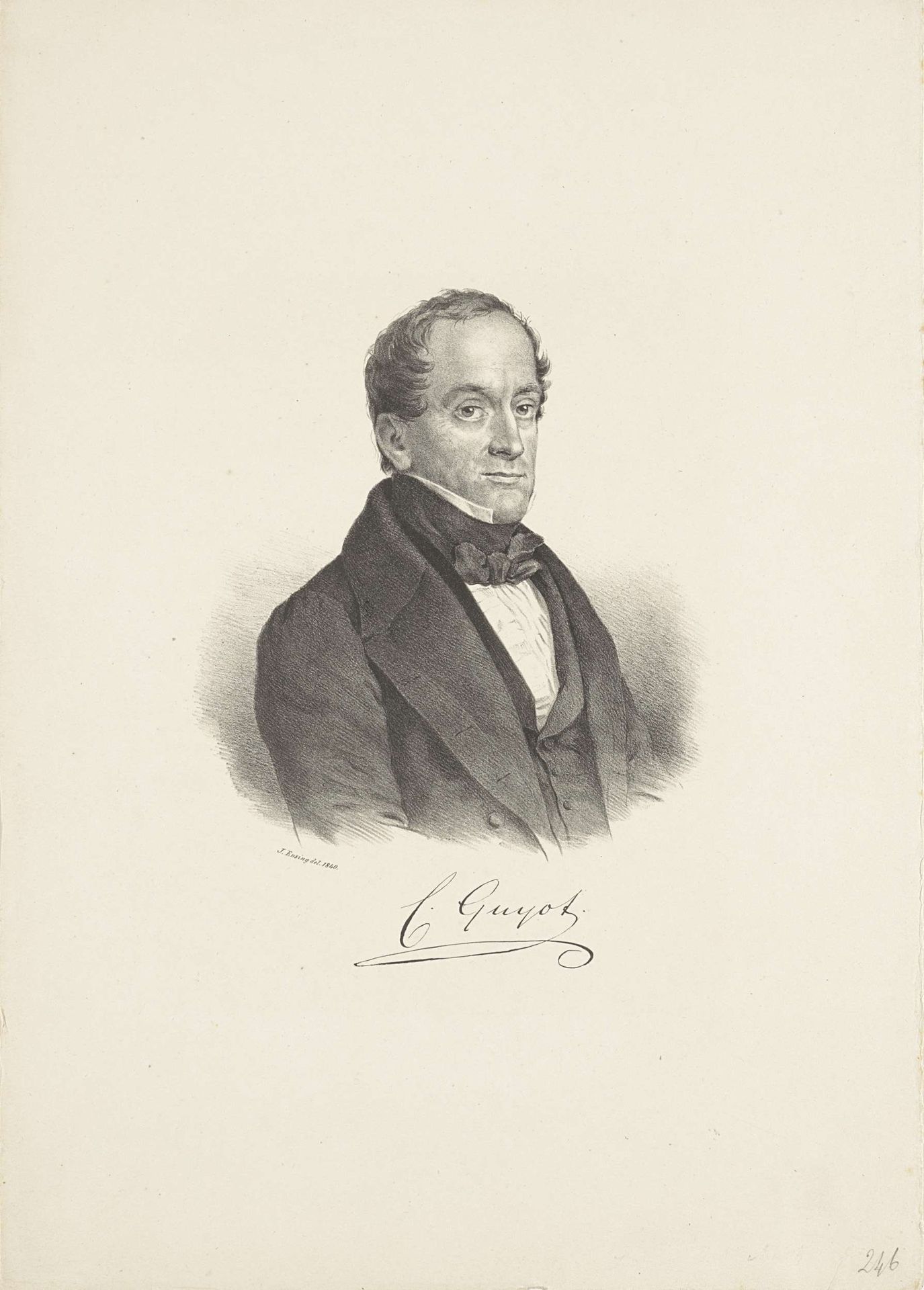 Portret van C. Guyot by Jan Ensing