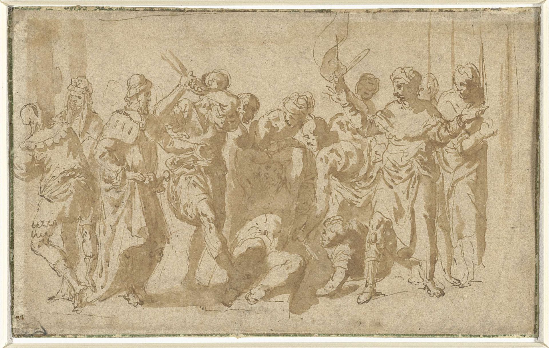 Marteling van de heilige Sebastiaan (?) by Anonymous