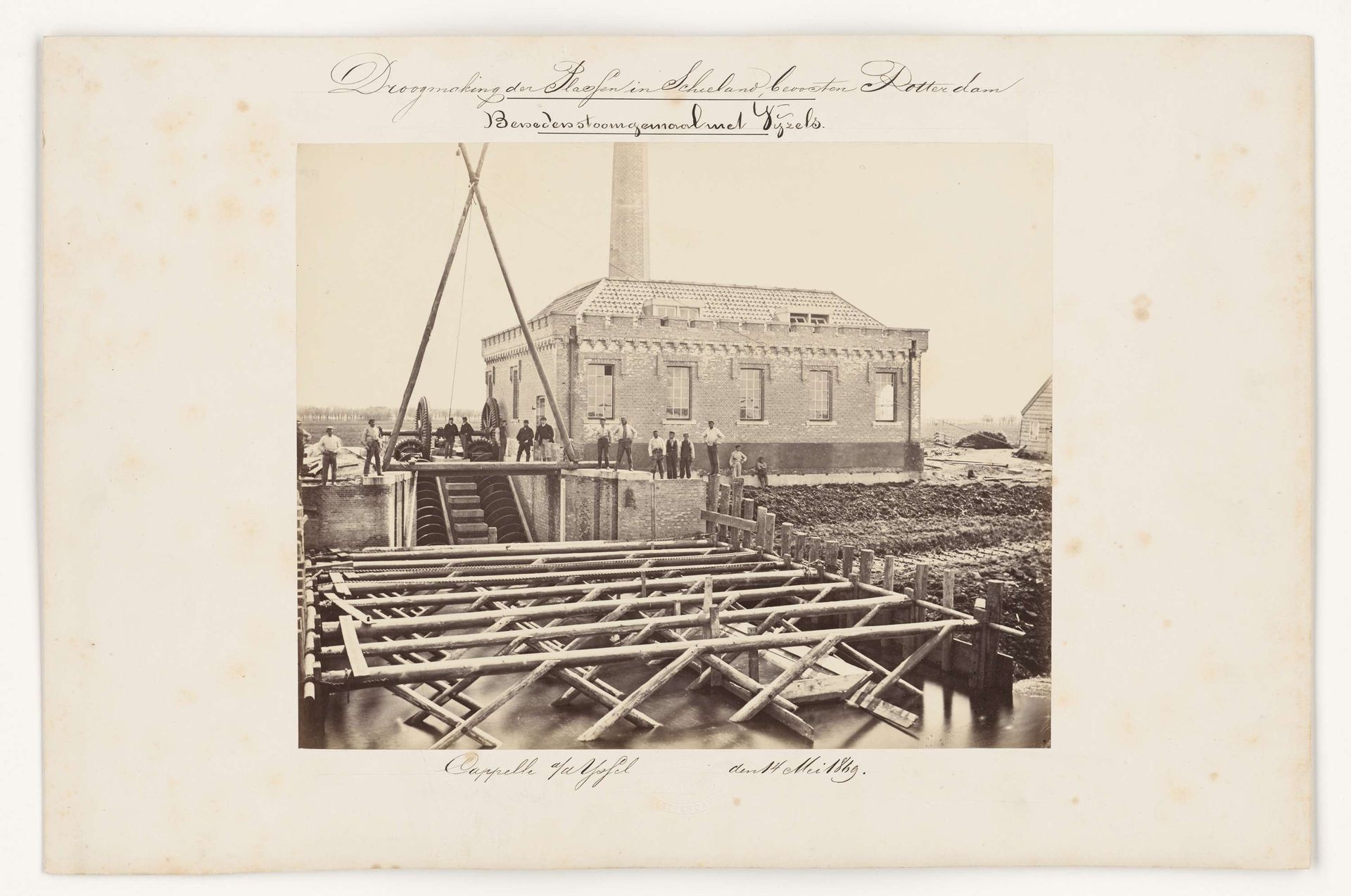 Droogmaking der Plassen in Schieland, beoosten Rotterdam by Jacobus van Gorkom jr.