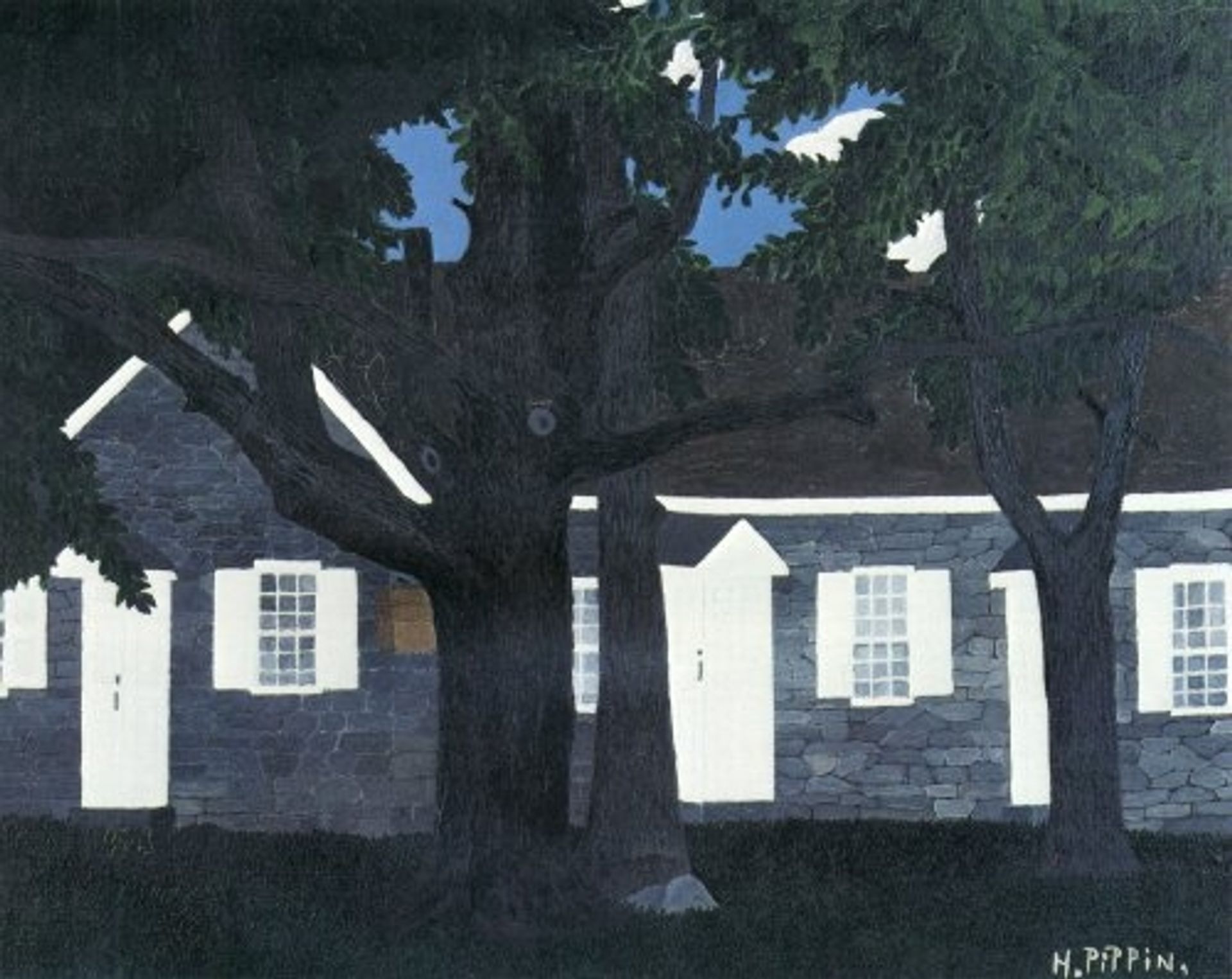 Birmingham Meeting House III by Horace Pippin