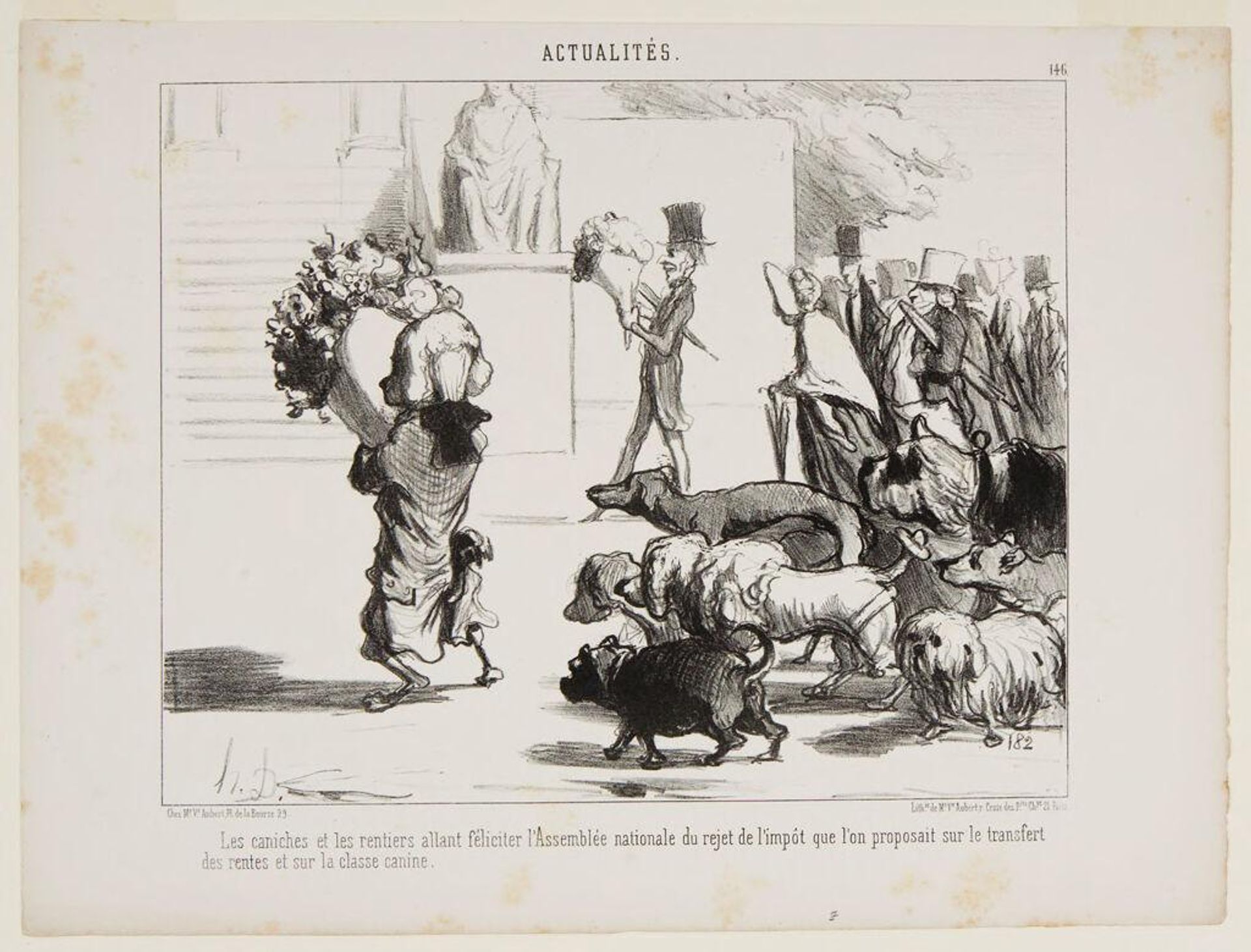 The Poodles and the Stockholders Going to Congratulate the Assembly by Honoré Daumier