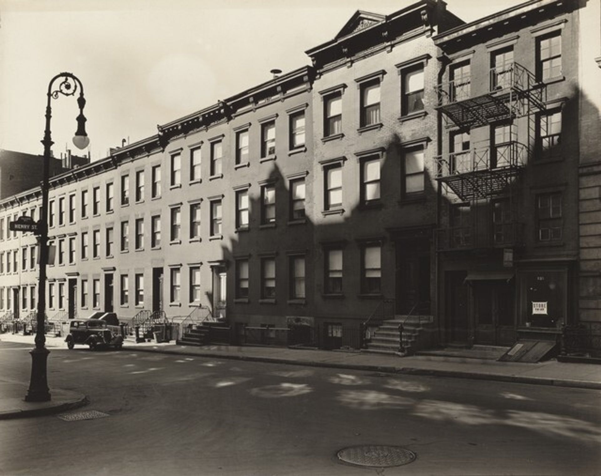 Oliver Street, Numbers 13 1/2 - 29, Manhattan by Berenice Abbott