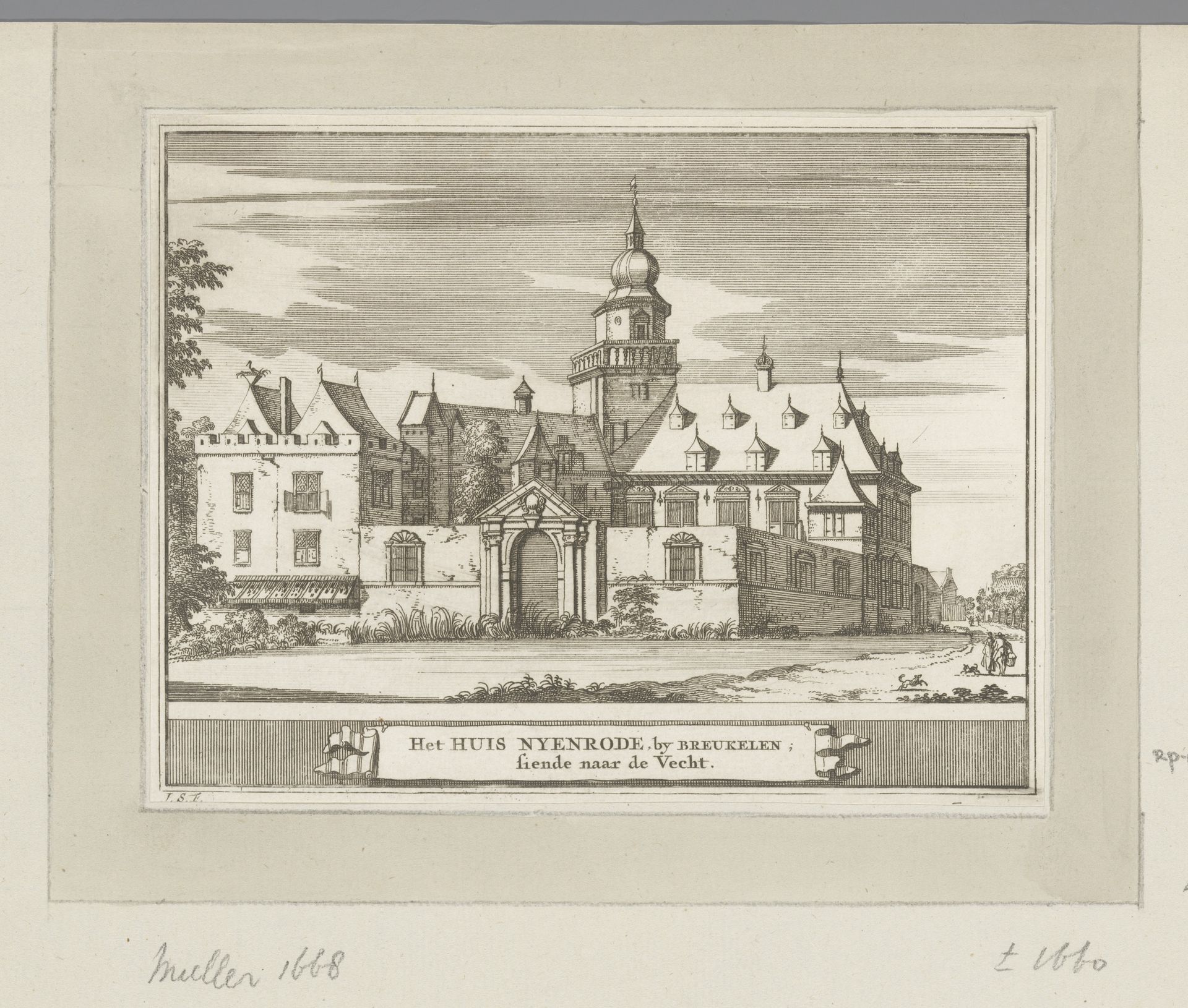 Gezicht op kasteel Nijenrode bij Breukelen by Jacobus Schijnvoet