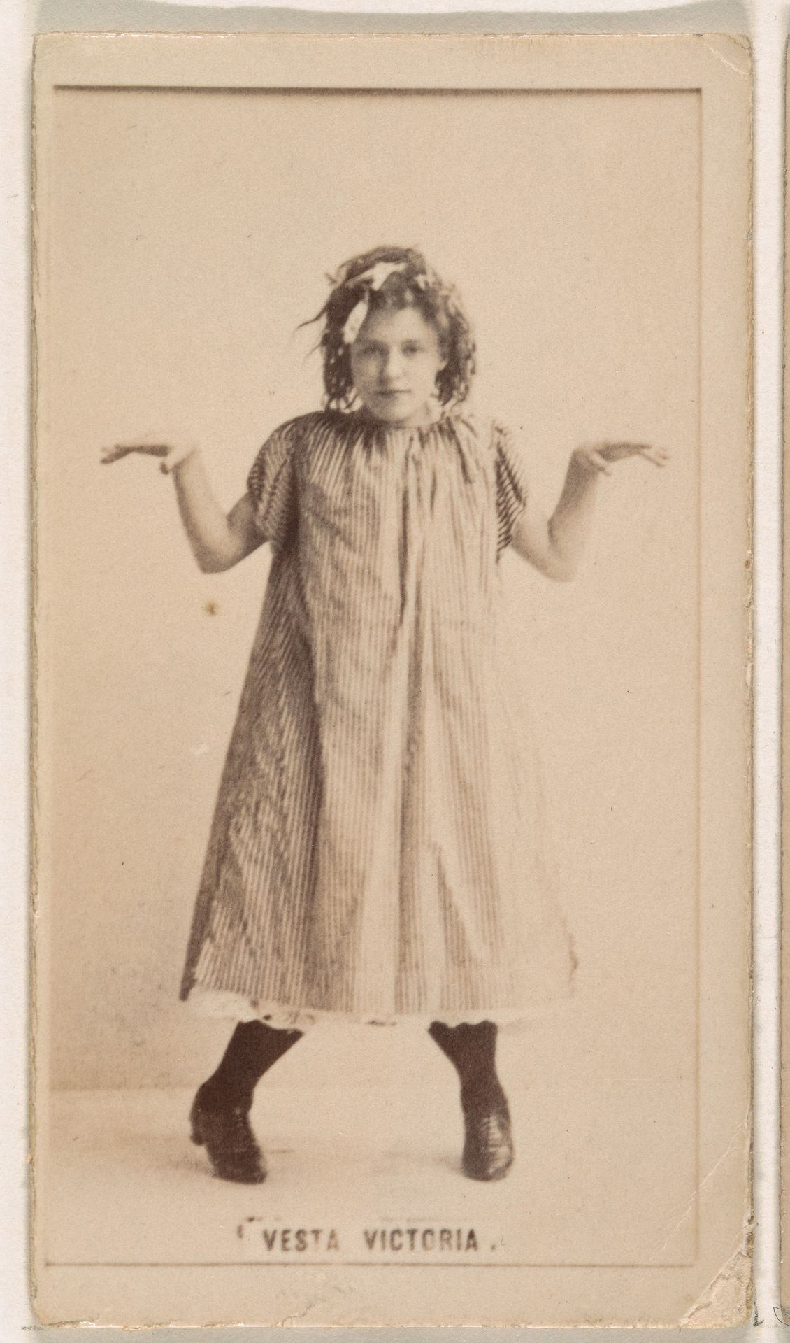 Vesta Victoria, from the Actresses series (N245) issued by Kinney Brothers to promote Sweet Caporal Cigarettes by Kinney Brothers Tobacco Company