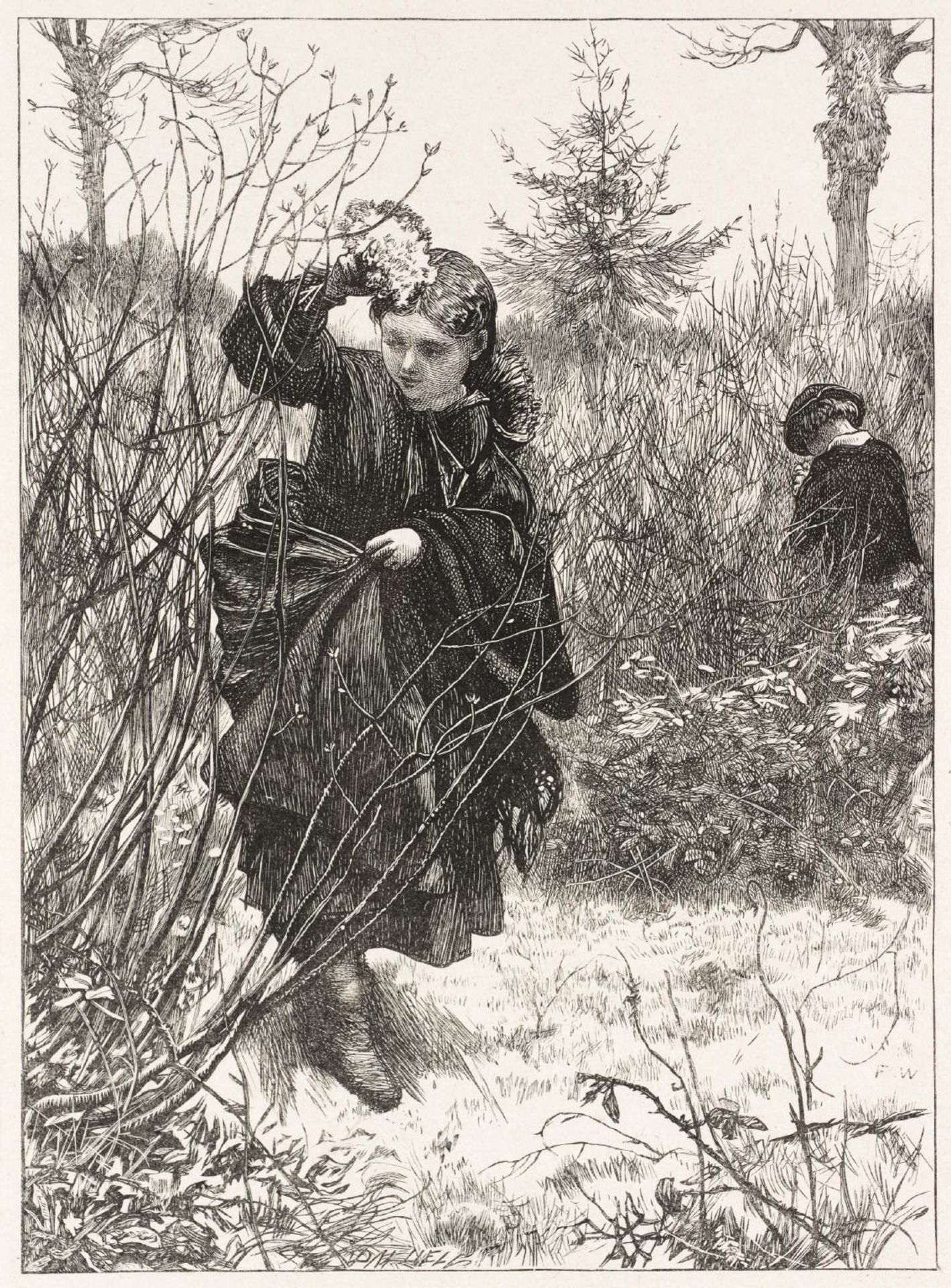 Spring Days, engraved by the Brothers Dalziel by Frederick Walker