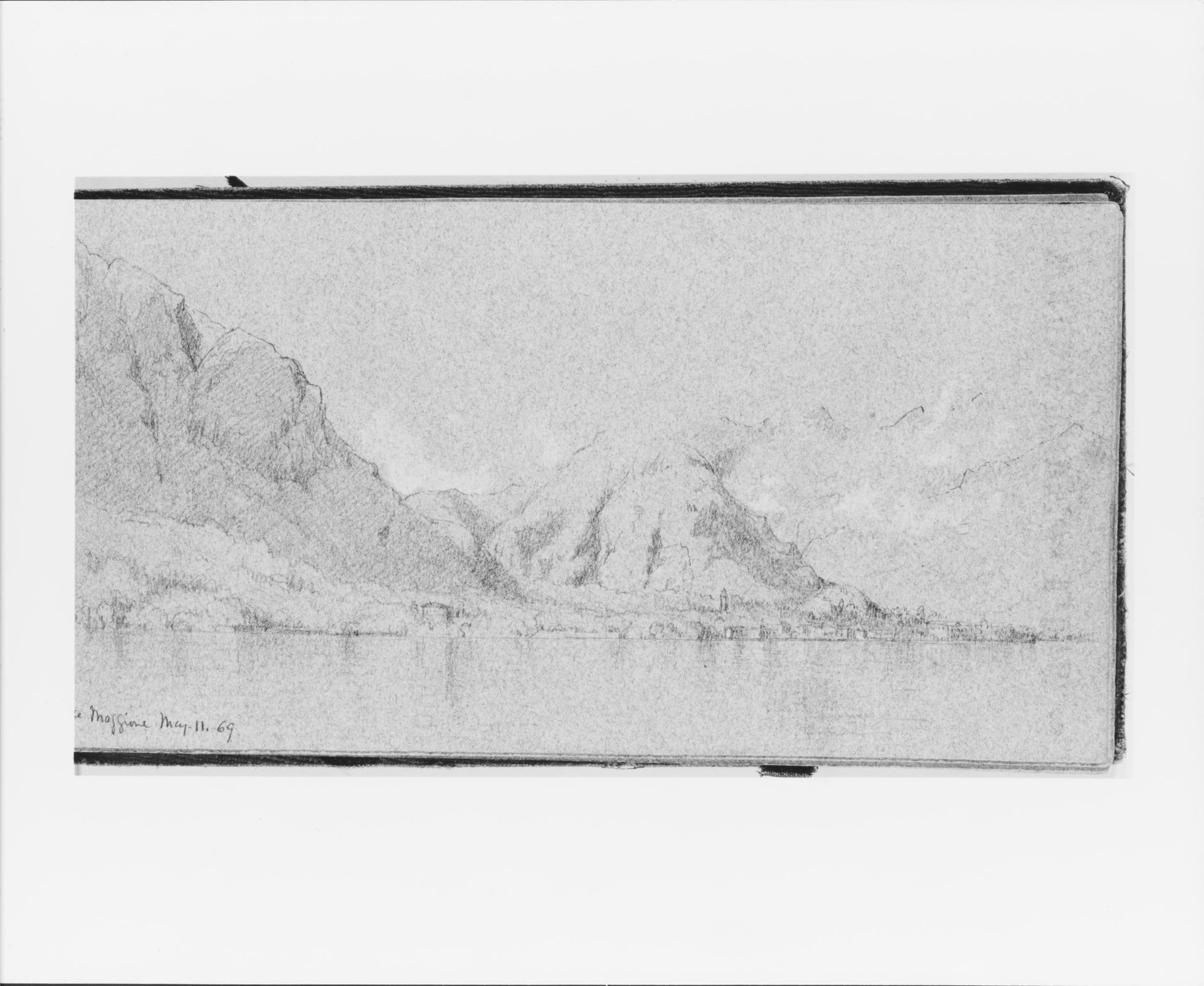 Lake Maggiore, May 11, 1869 (recto, from Sketchbook) by Jervis McEntee
