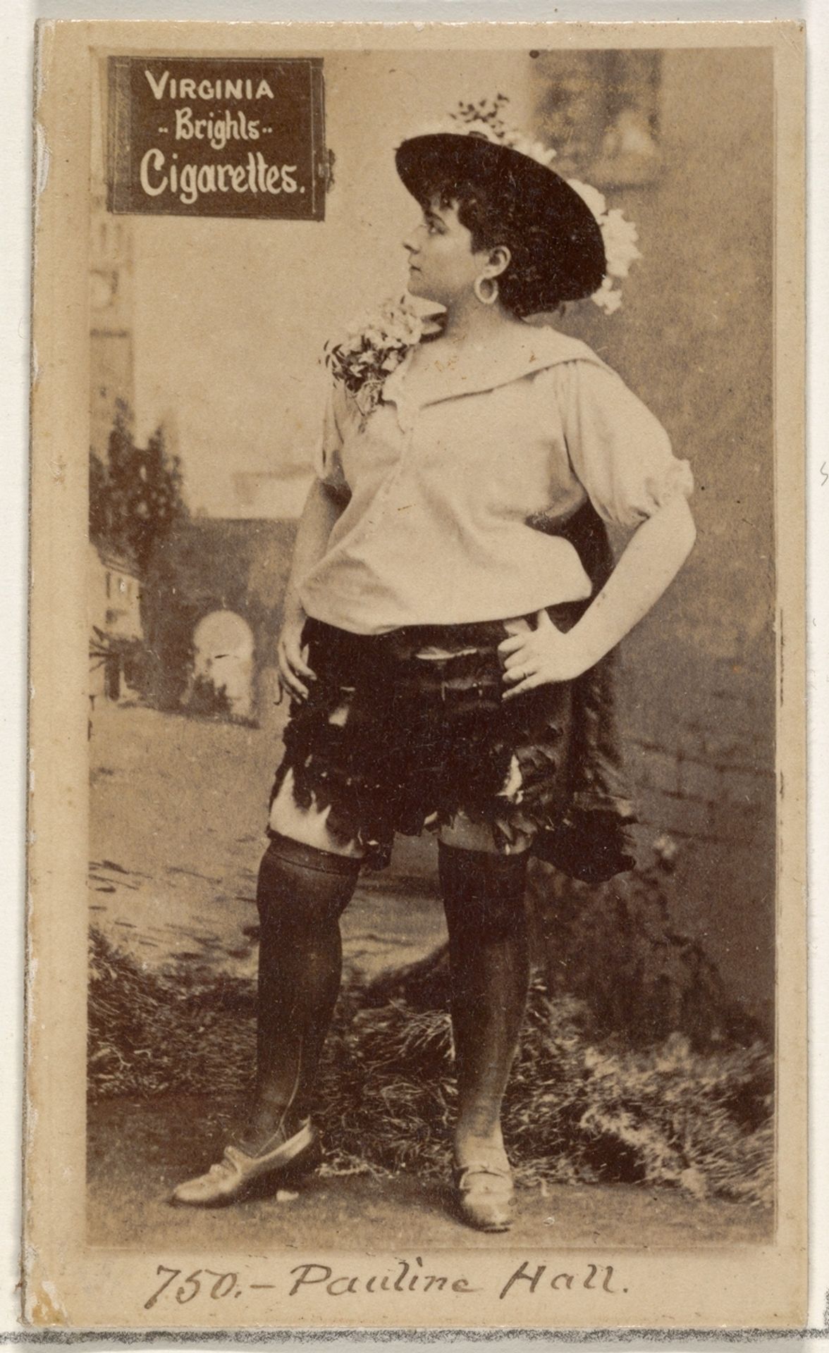 Card 750, Pauline Hall, from the Actors and Actresses series (N45, Type 2) for Virginia Brights Cigarettes by Allen & Ginter