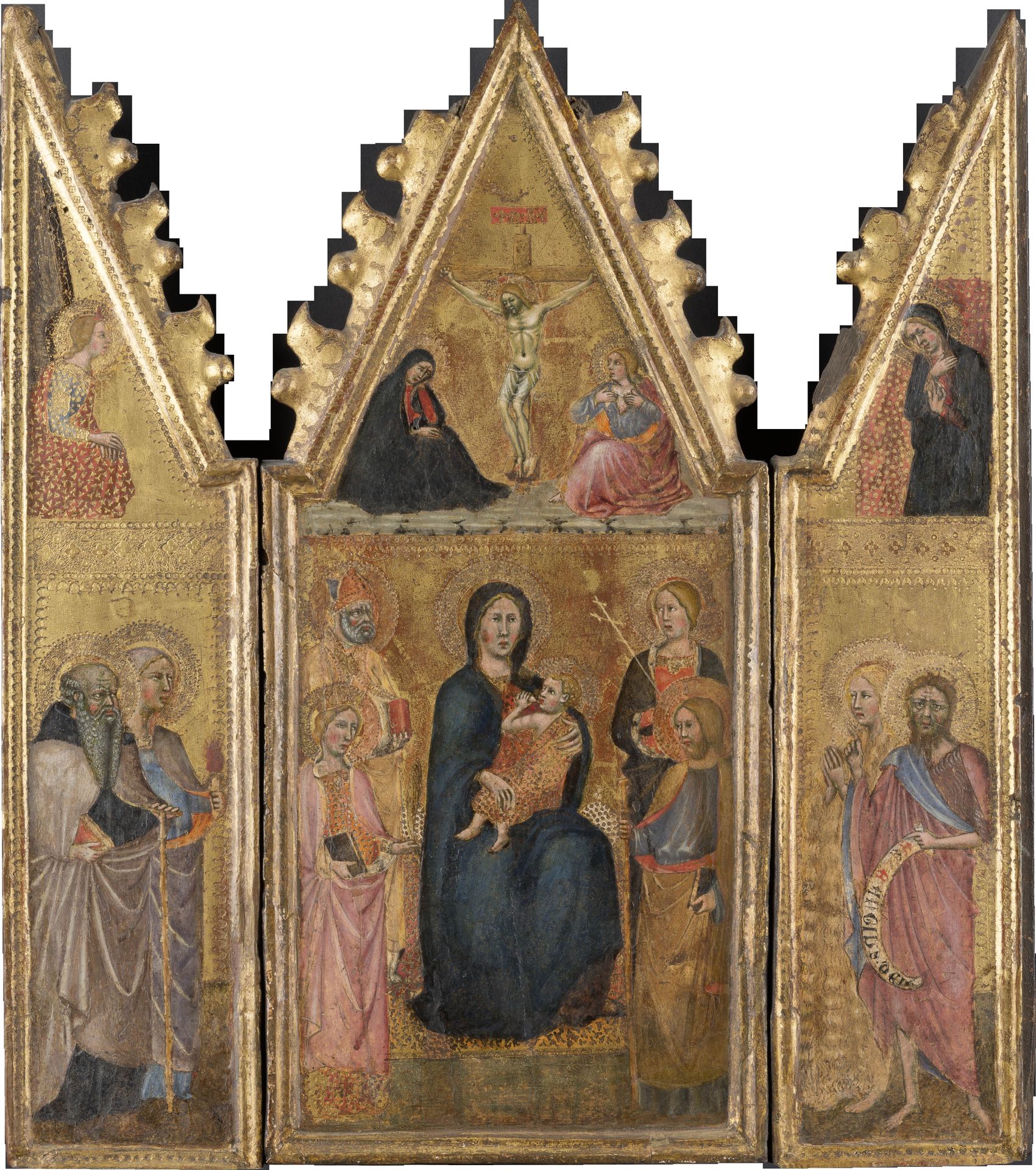 Triptych of the Madonna with the Child and Saints, Crucifixion, four saints and the Annunciation to Mary by Cristoforo di Bindoccio