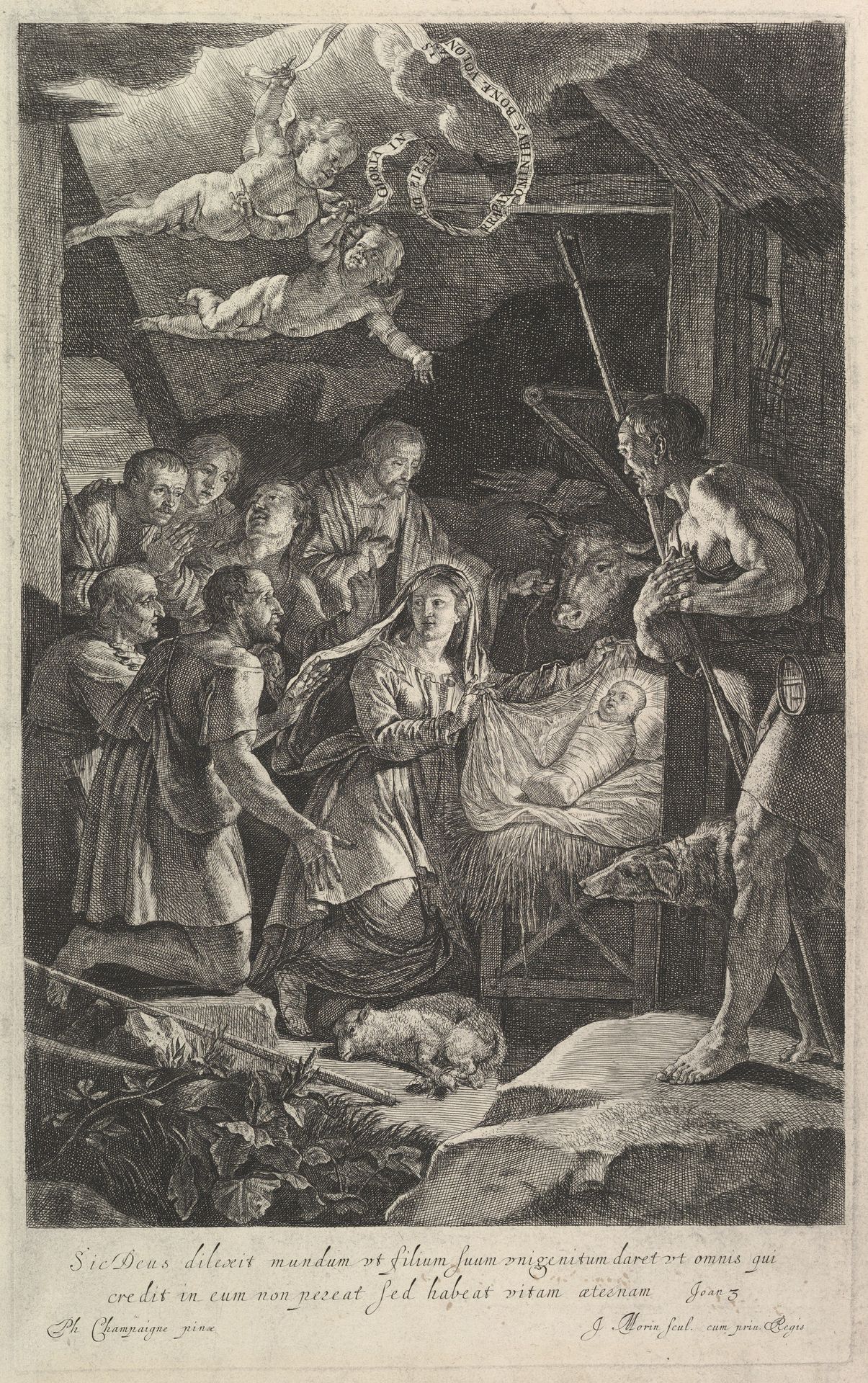 L'adoration des bergers by Jean Morin
