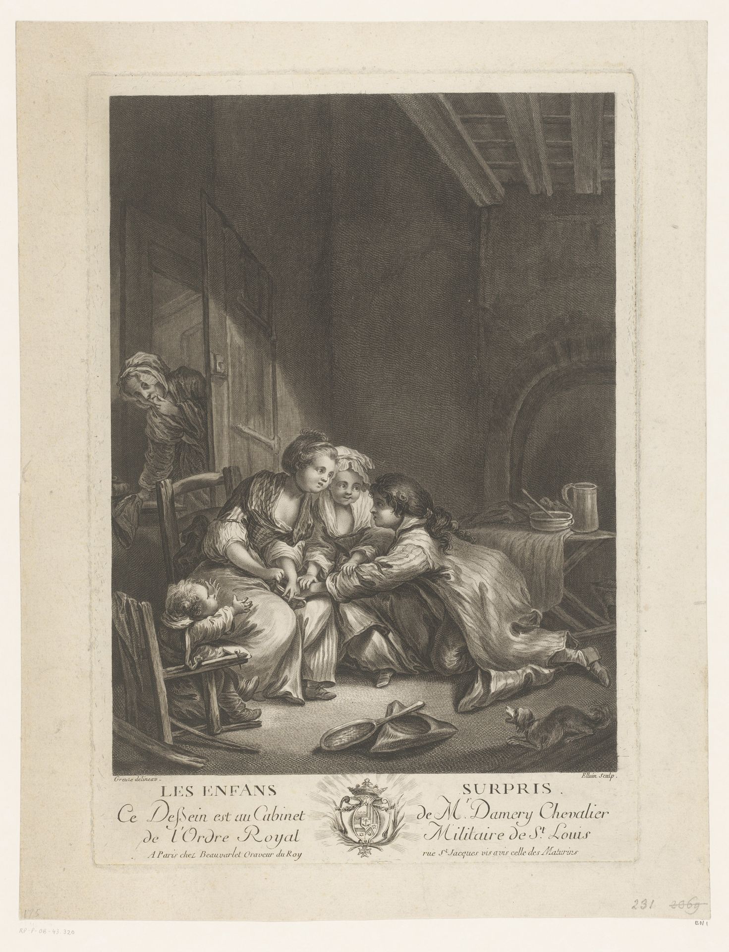 Snoepende kinderen betrapt by François Rolland Elluin