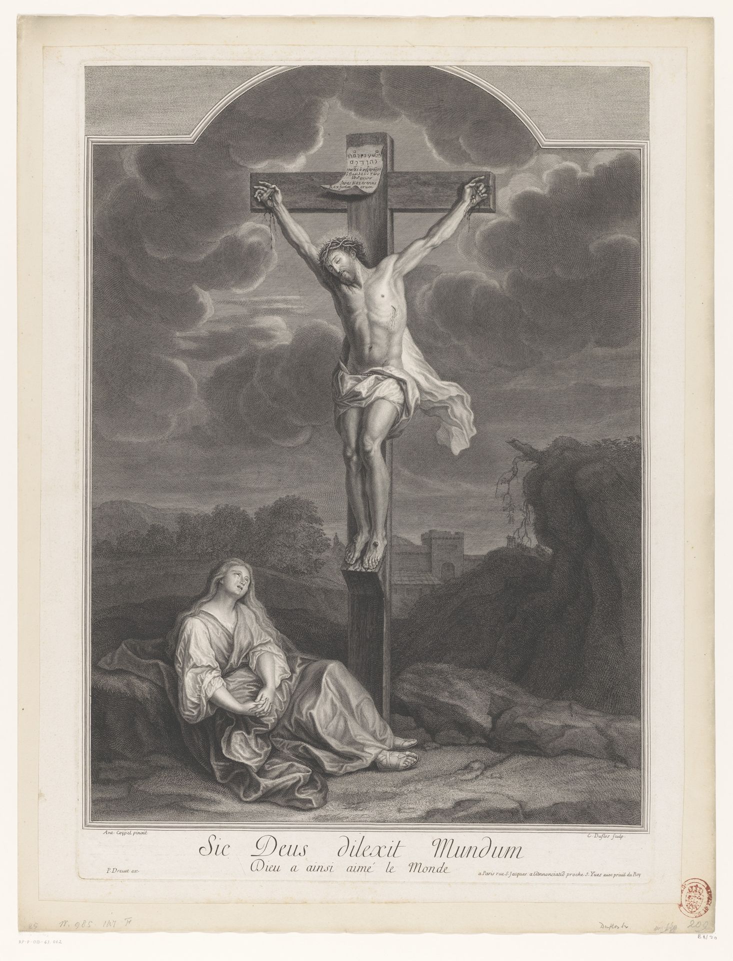 Christus aan het kruis by Claude Duflos