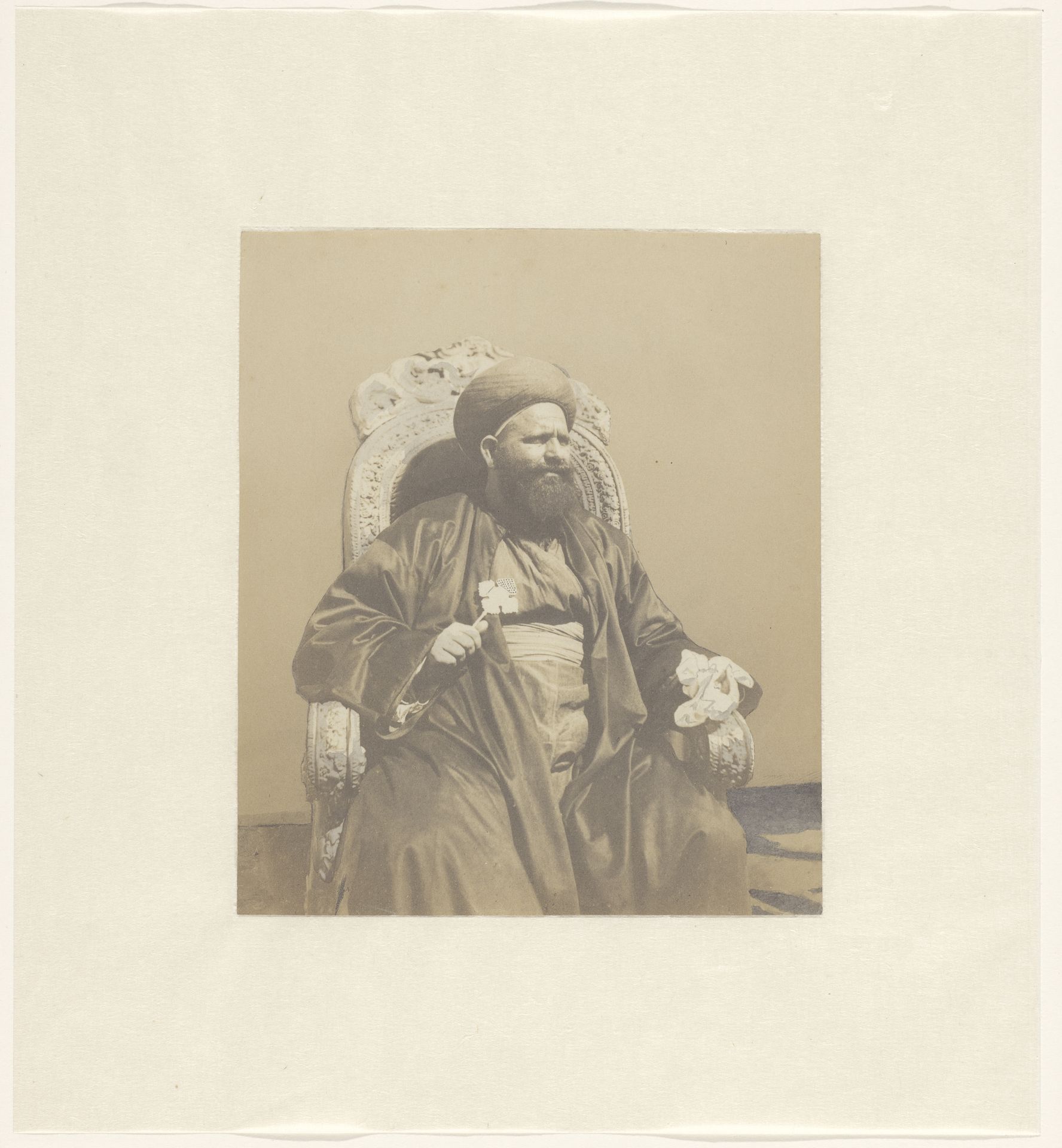 Portret van een Koptisch Patriarch in Cairo by Willem de Famars Testas