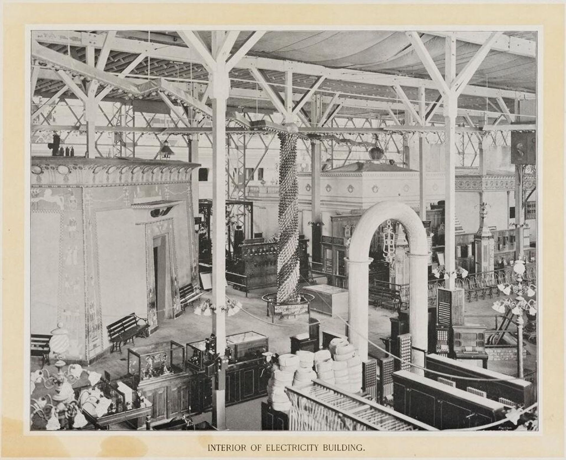 Interior of Electricity Building, World's Columbian Exposition by William Henry Jackson