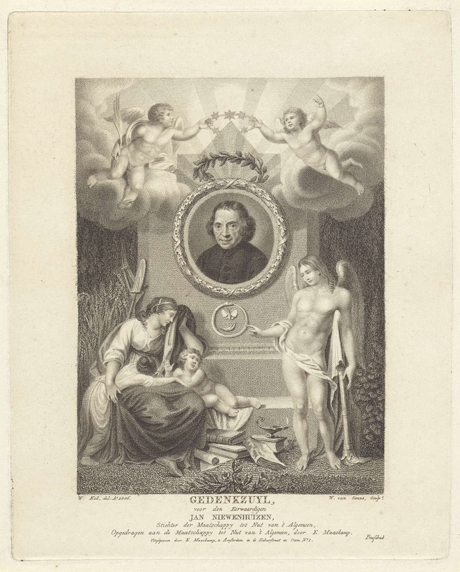 Gedenkzuil voor Jan Nieuwenhuyzen by Willem van Senus