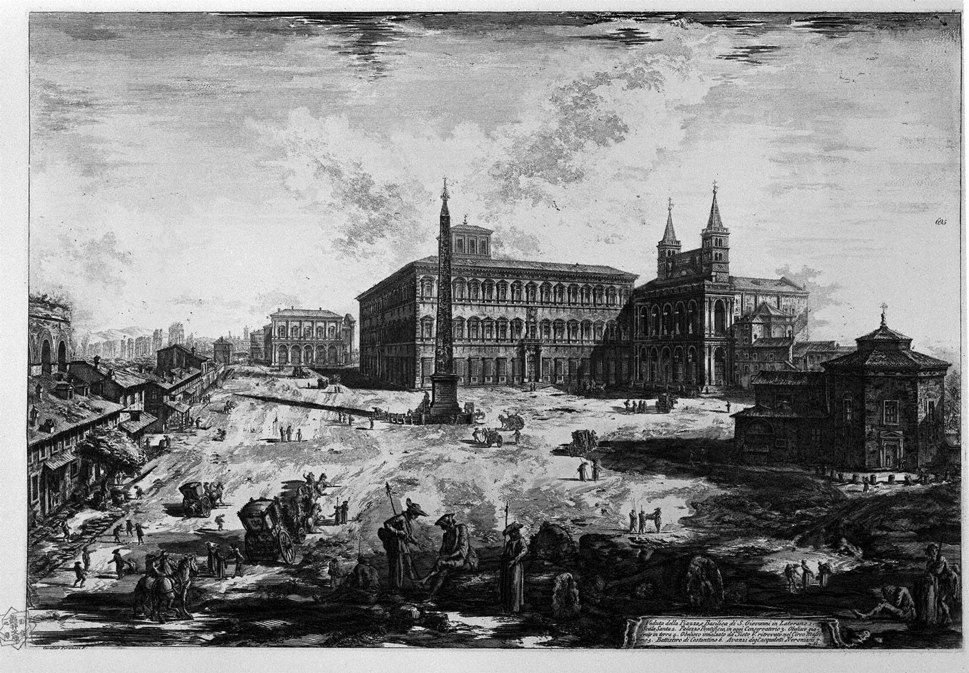View of the Basilica of St. John Lateran by Giovanni Battista Piranesi