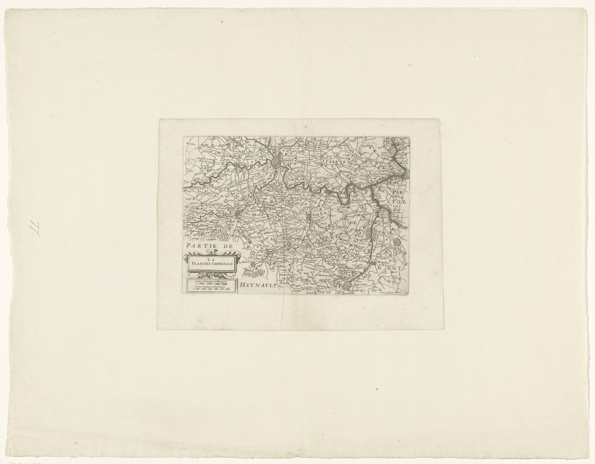 Kaart van Vlaanderen (Zuidelijke Nederlanden) by Anonymous