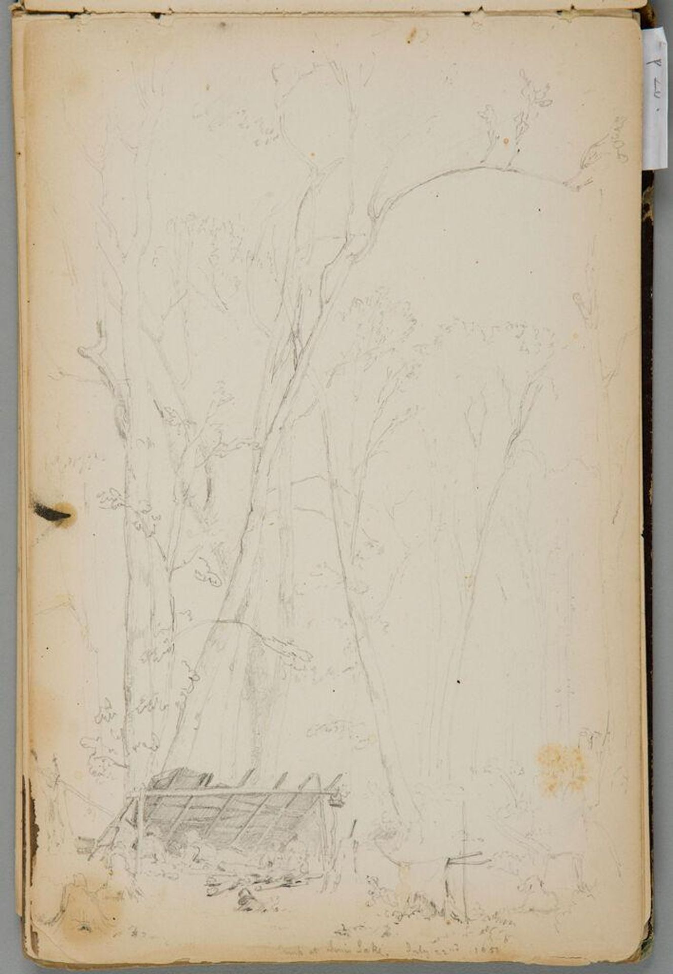 Camp at Louis Lake [Lewey Lake?] by Sanford Robinson Gifford