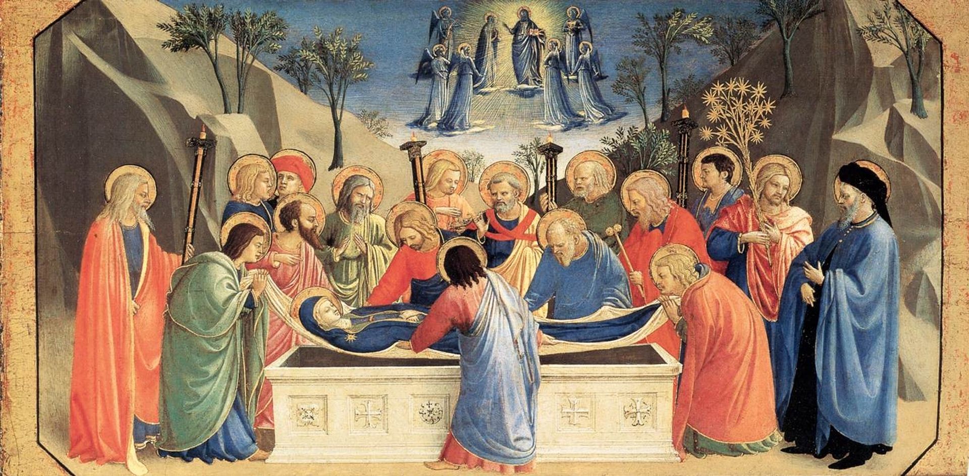 The Burial of the Virgin and the Reception of Her Soul in Heaven by Fra Angelico