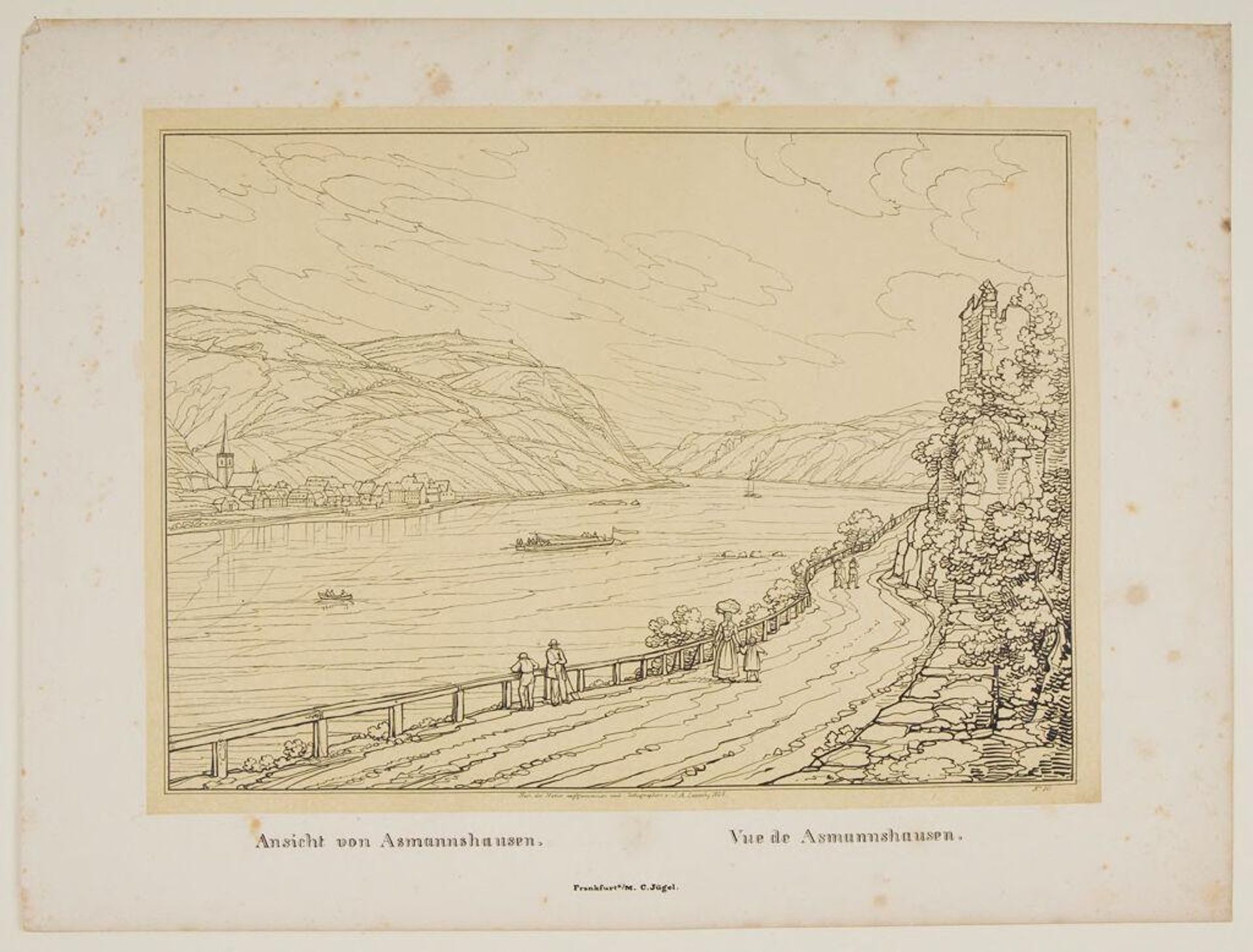 View of Assmannshausen by Johann Adolf Lasinsky