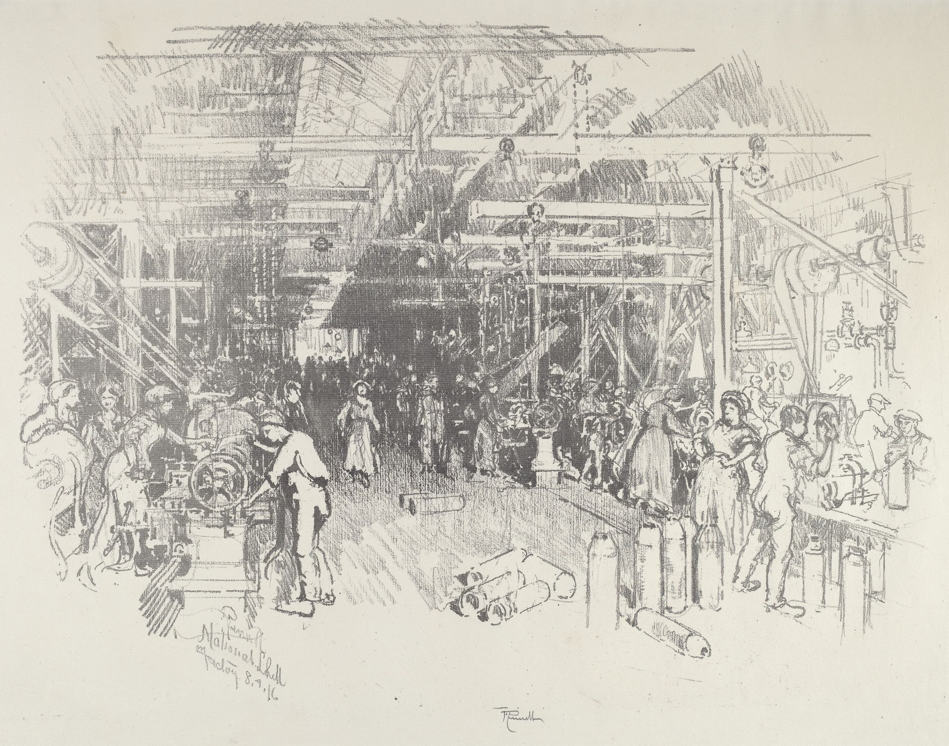 The Shell Factory by Joseph Pennell