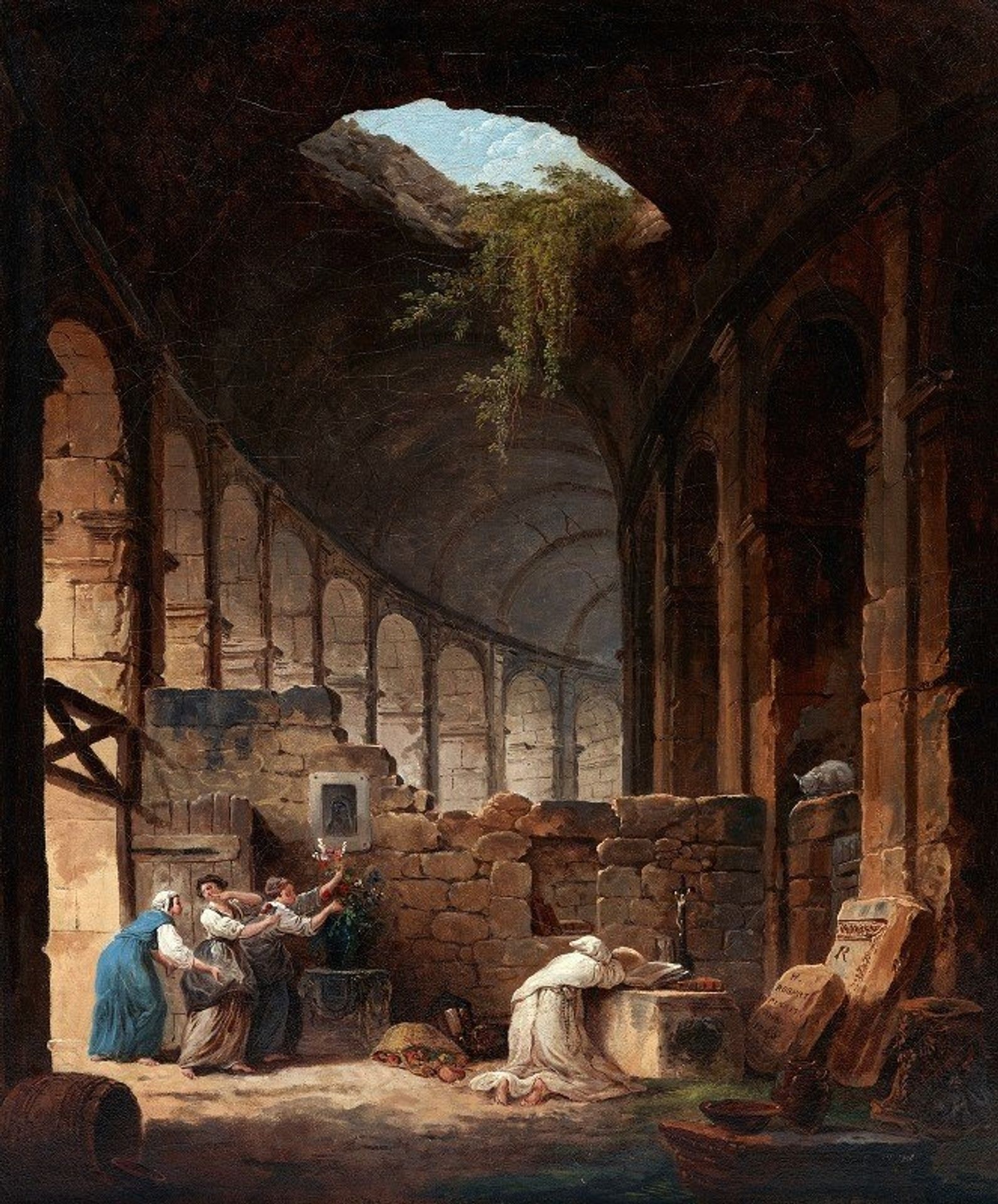 Hermit in the Colosseum by Hubert Robert