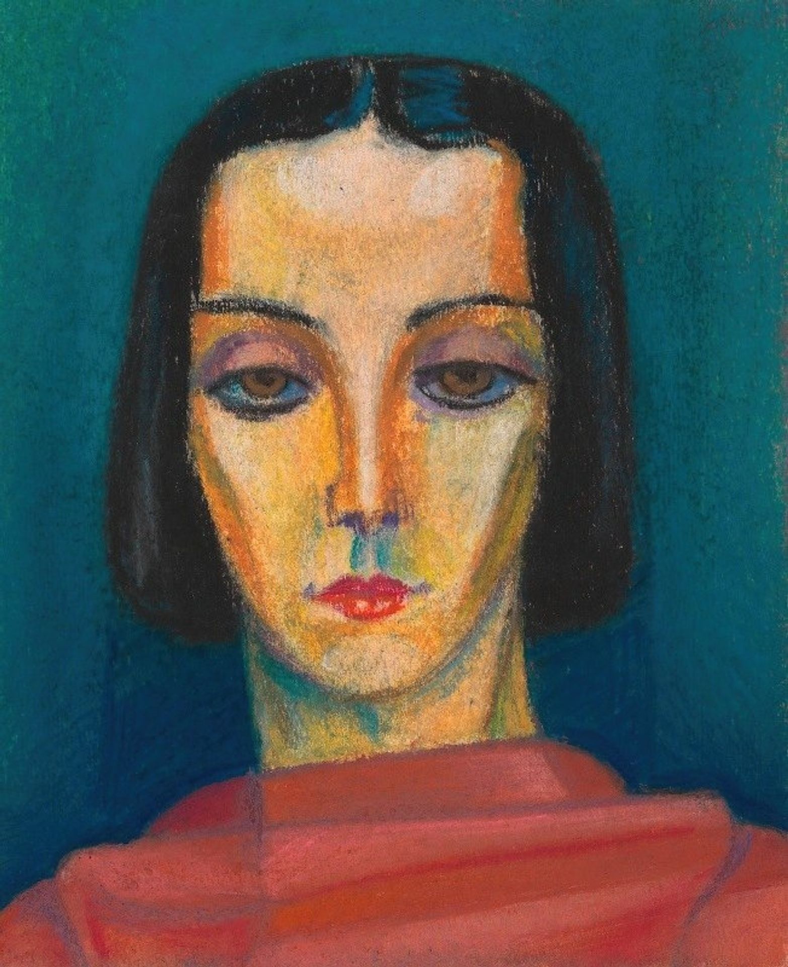 Porträt einer Dame by Karl Wiener