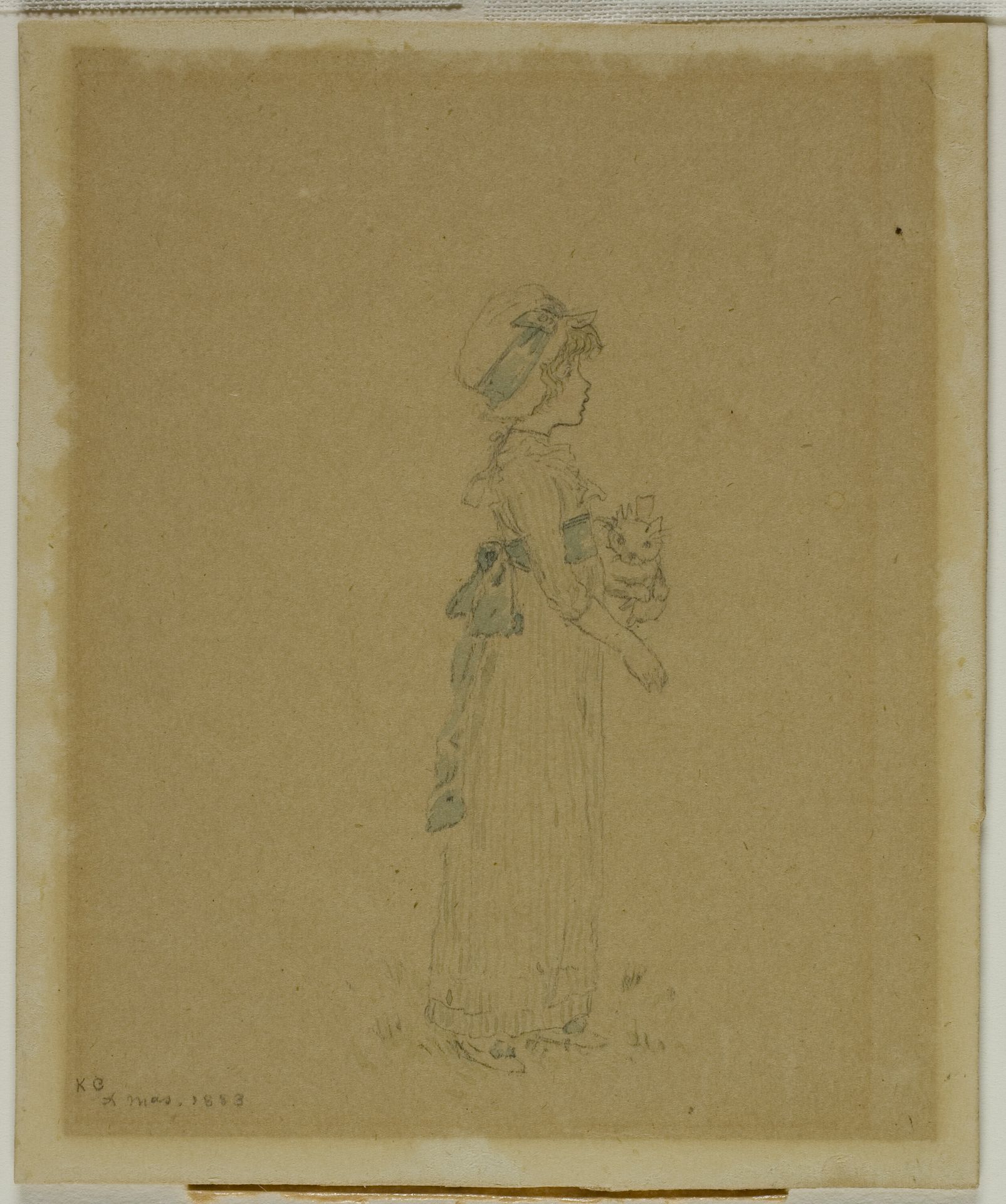 Girl with Cat by Kate Greenaway