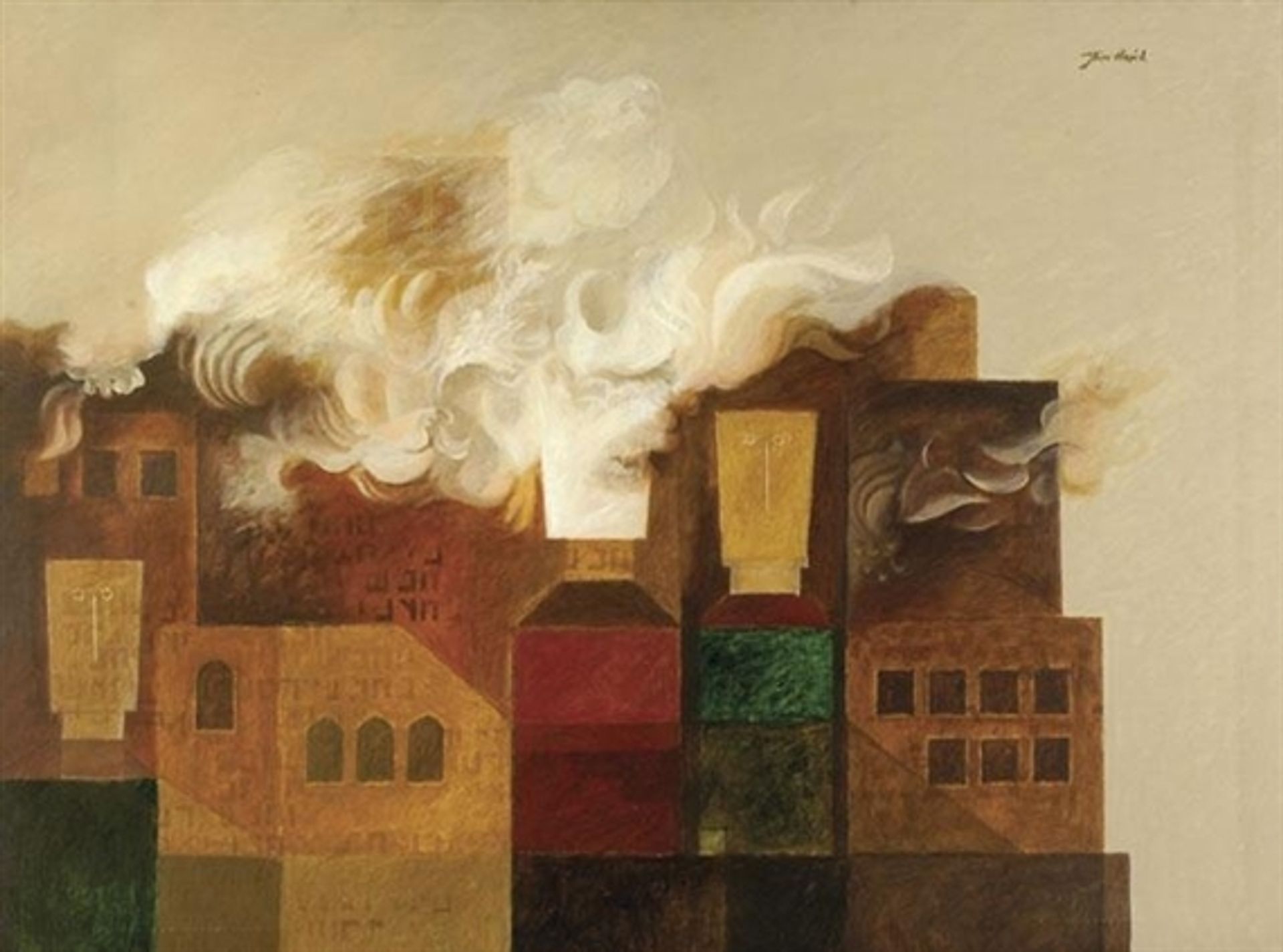 Houses in Flames by Jean David
