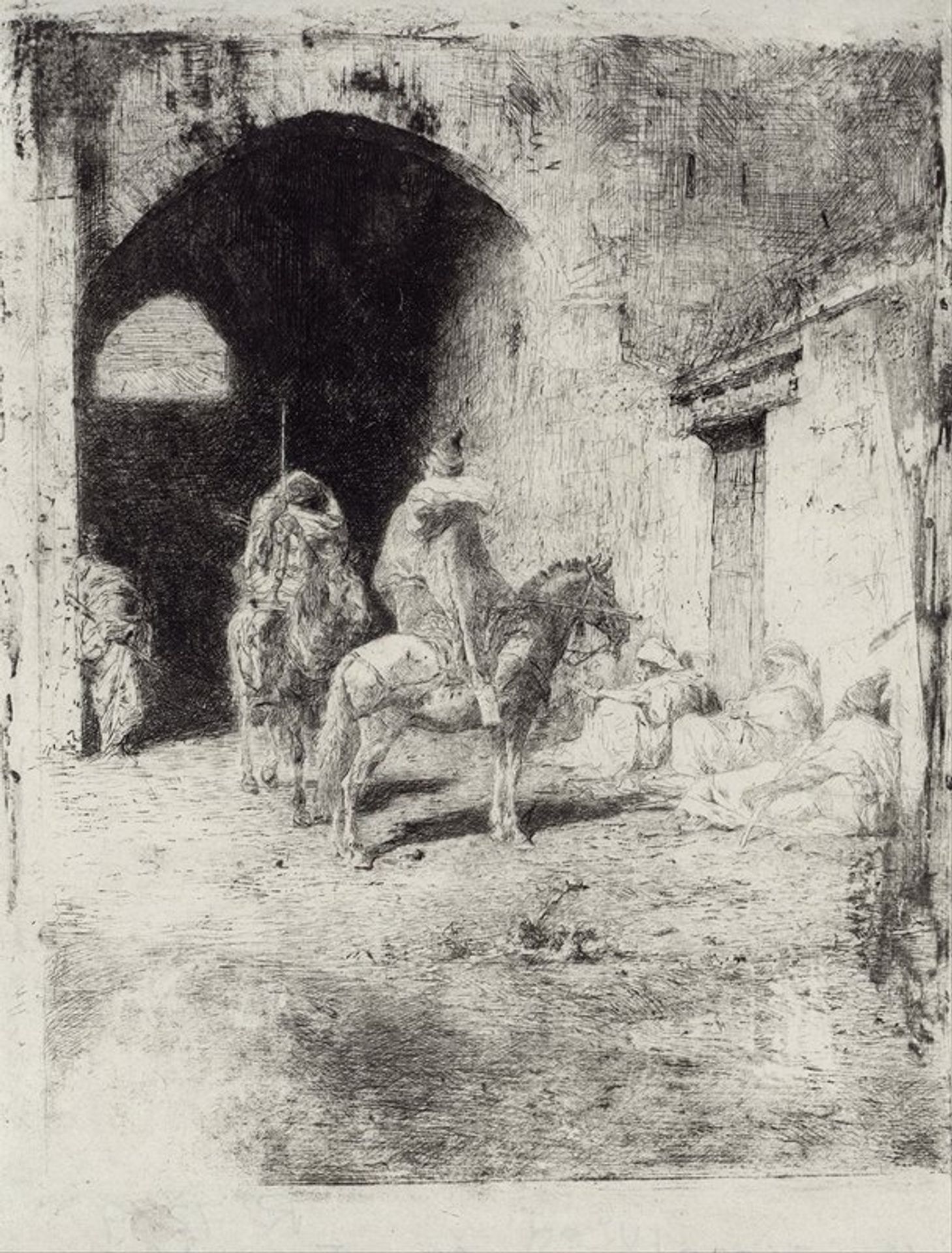 Casbah Guard in Tetouan by Mariano Fortuny Marsal