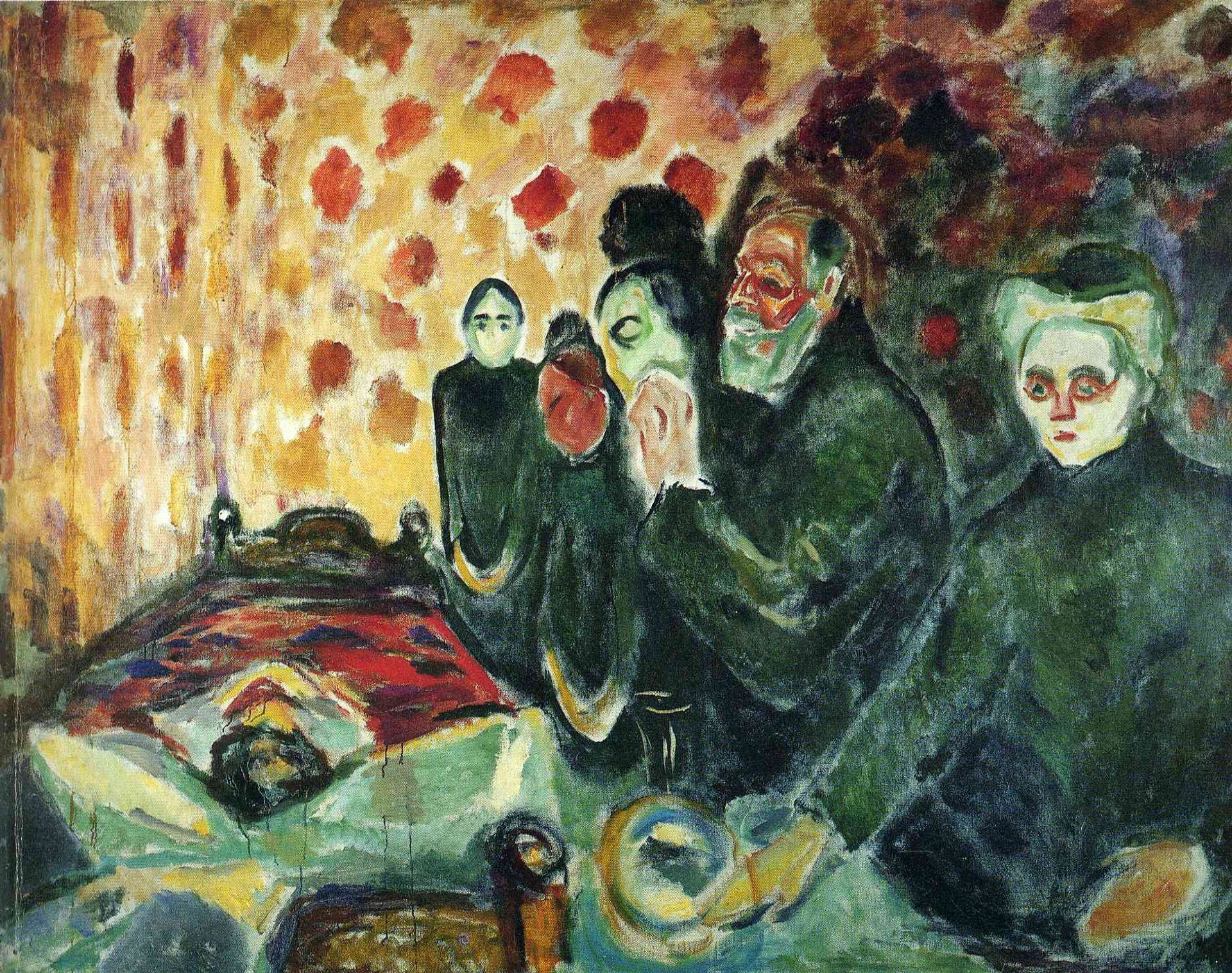 By the Deathbed (Fever) I by Edvard Munch
