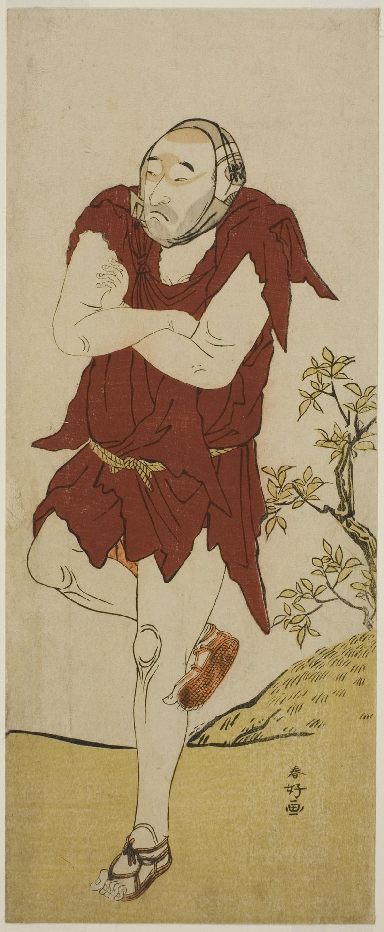 The Actor Onoe Matsusuke I as a Mendicant Monk (Gannin Bozu) in the Play Keisei Ide no Yamabuki, Performed at the Nakamura Theater in the Fifth Month, 1787 by Katsukawa Shunkō